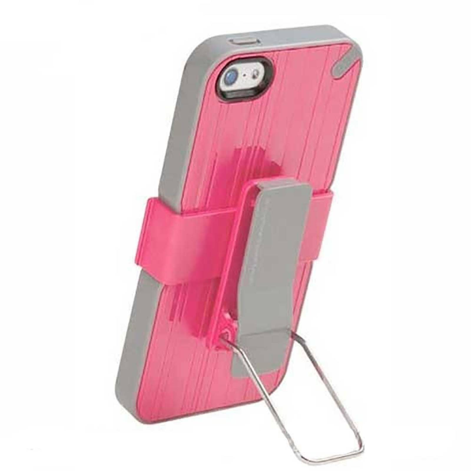 . Funda PUREGEAR Utilitarian para iPhone SE 2016 iPhone 5s y 5 Utilitarian Rosa con clip holster 