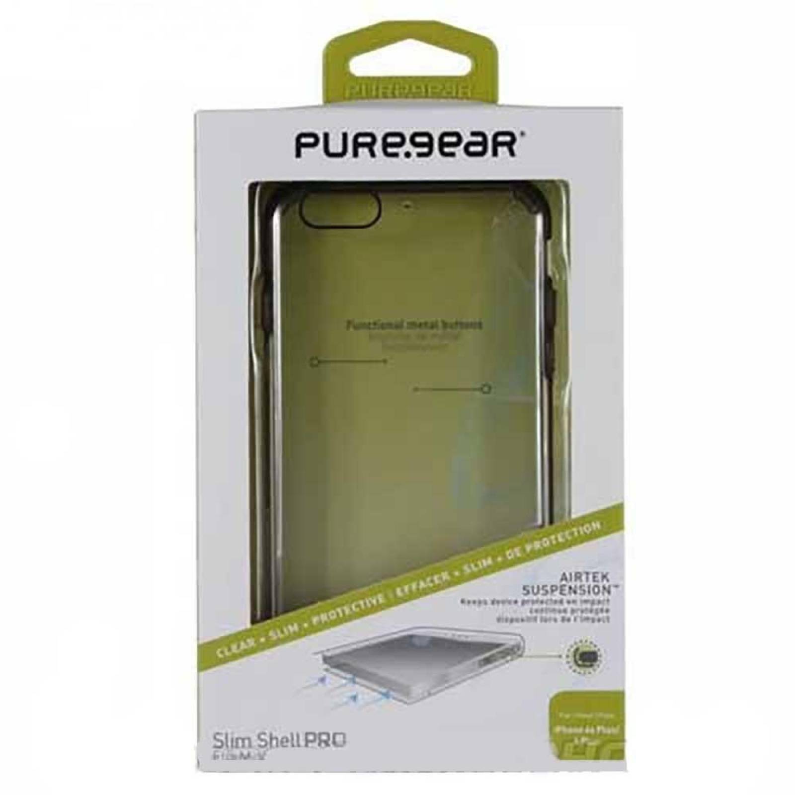 . Funda PUREGEAR Slimshell Pro para iPhone 6 PLUS Transp Gris 