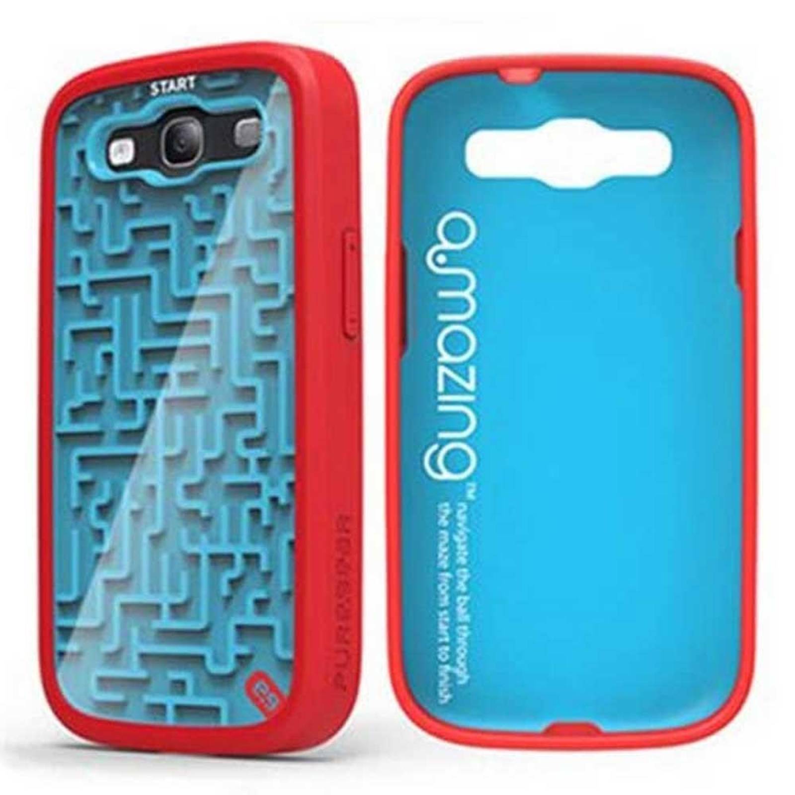 . Funda PUREGEAR para Samsung S3 juego Laberinto Rojo Azul