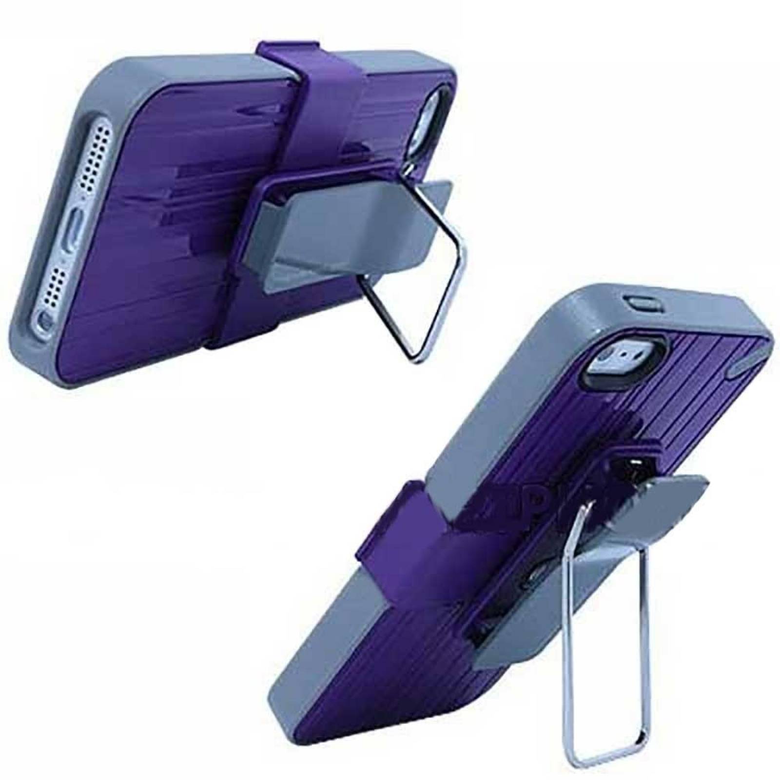 . Funda PUREGEAR Utilitarian Violeta para iPhone SE 2016 iPhone 5s y 5 con clip holster 