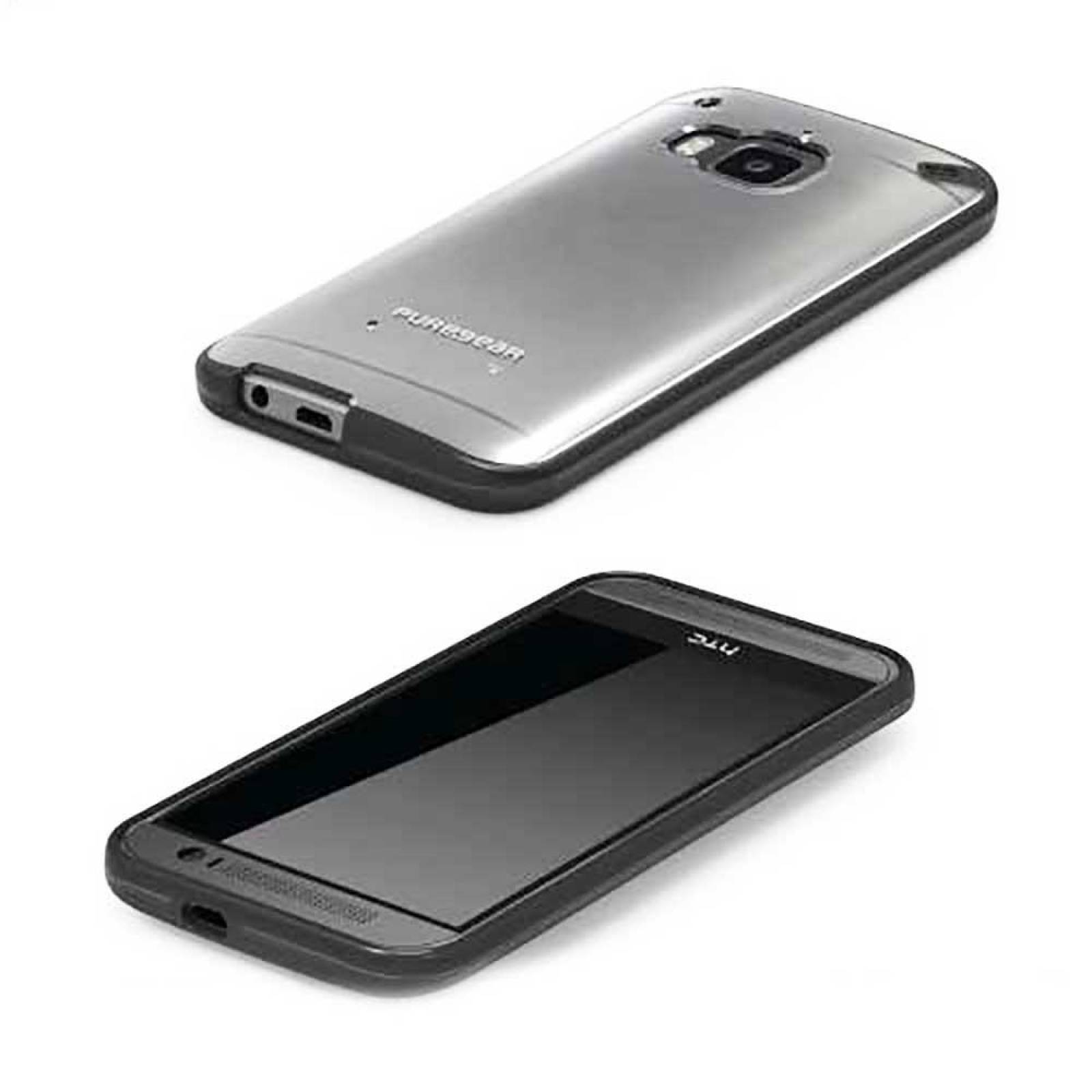 . Funda Puregear Slimshell para HTC One M9 Transp Negro 