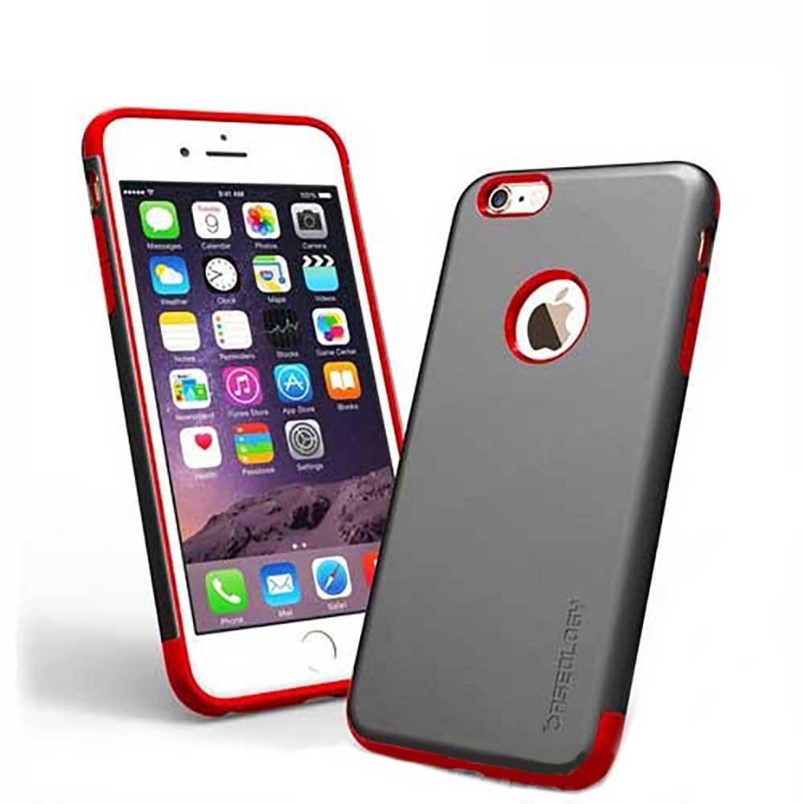 . Funda CASEOLOGY Dual Layer NegRojo para iPhone 6 PLUS 