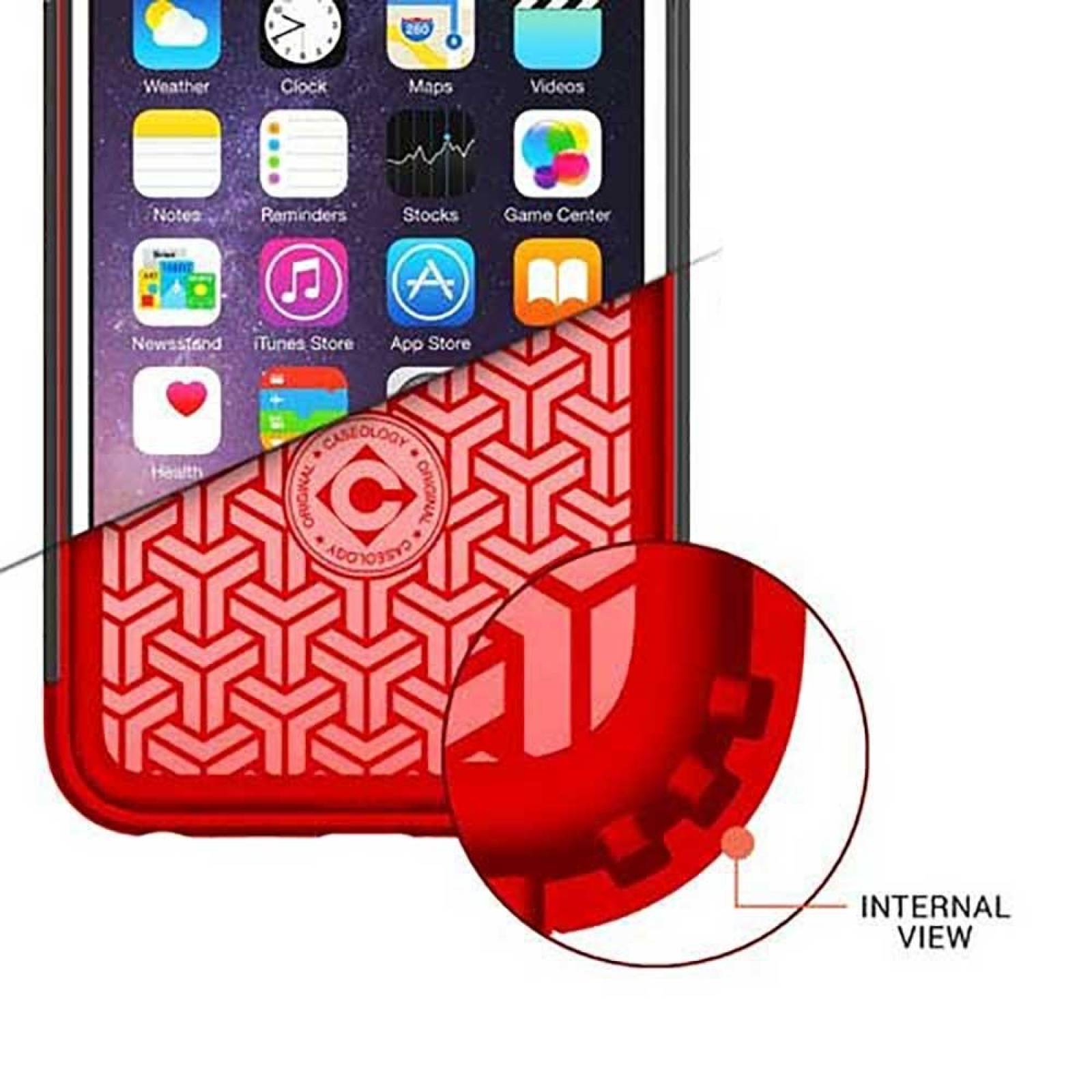 . Funda CASEOLOGY Dual Layer NegRojo para iPhone 6 PLUS 