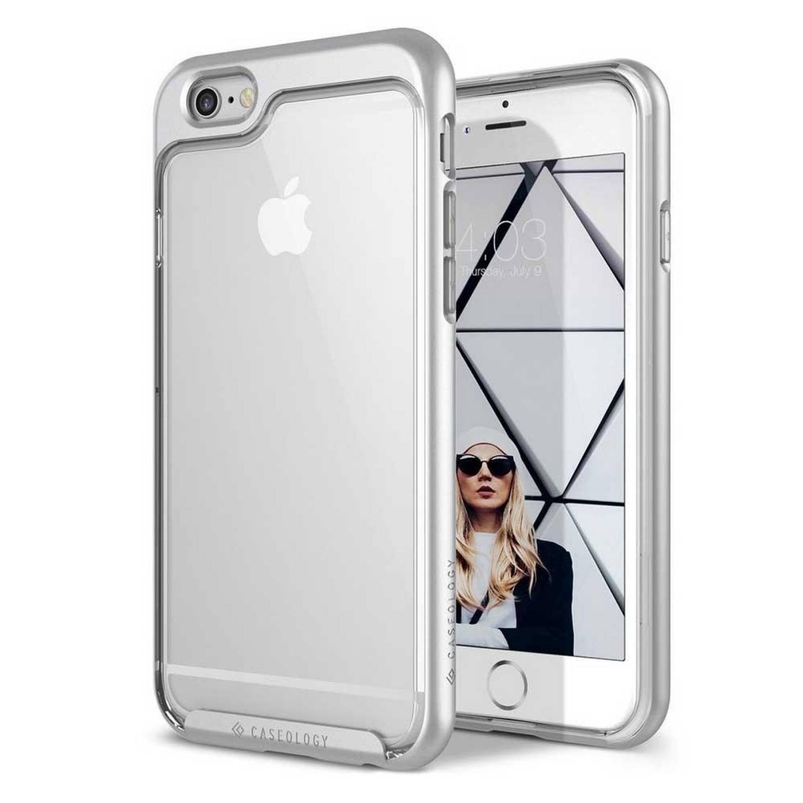 . Funda CASEOLOGY Skyfall Plata para iPhone 6 Transparente 