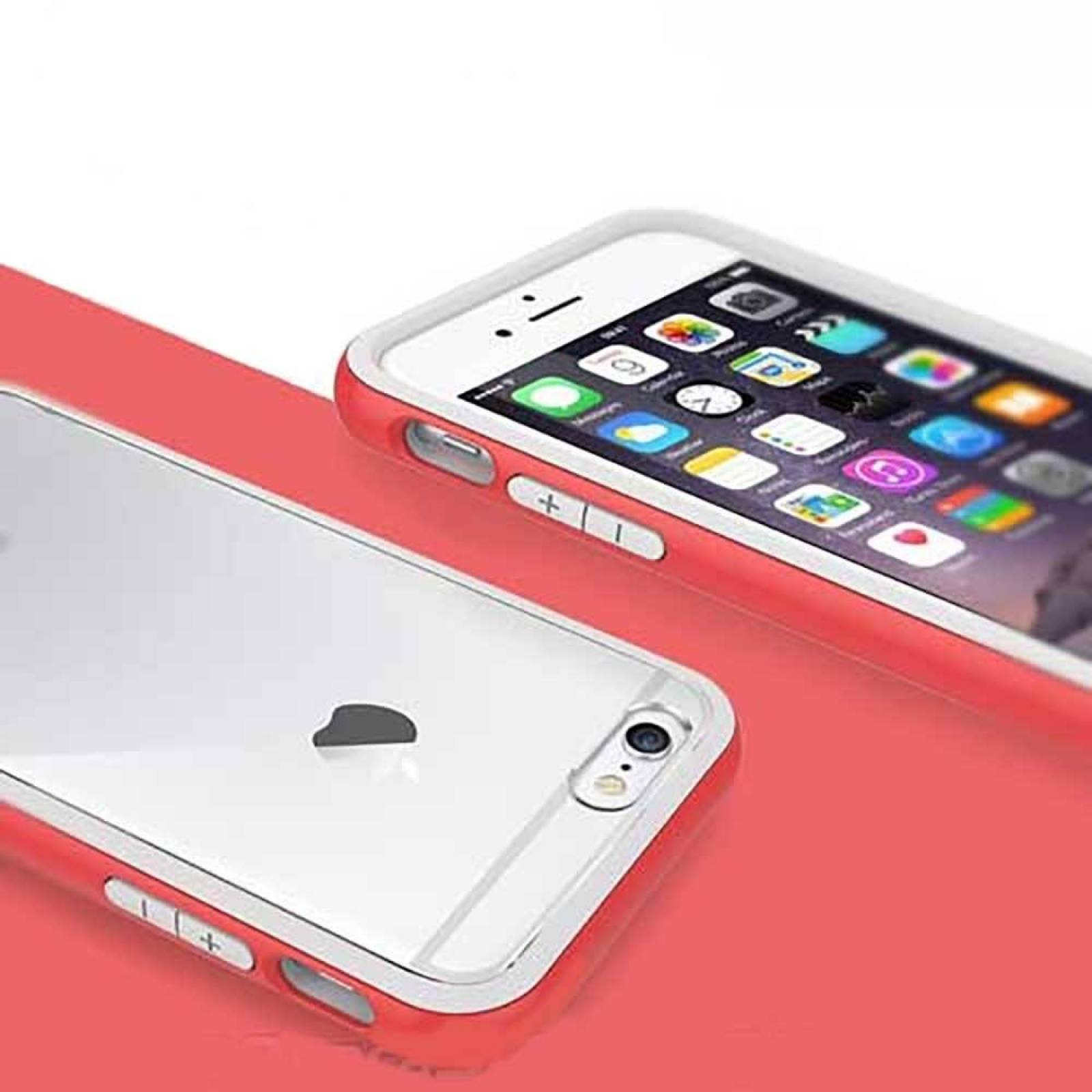 . Funda CASEOLOGY Fusion Rosa para iPhone 6 y 6s Transparente 