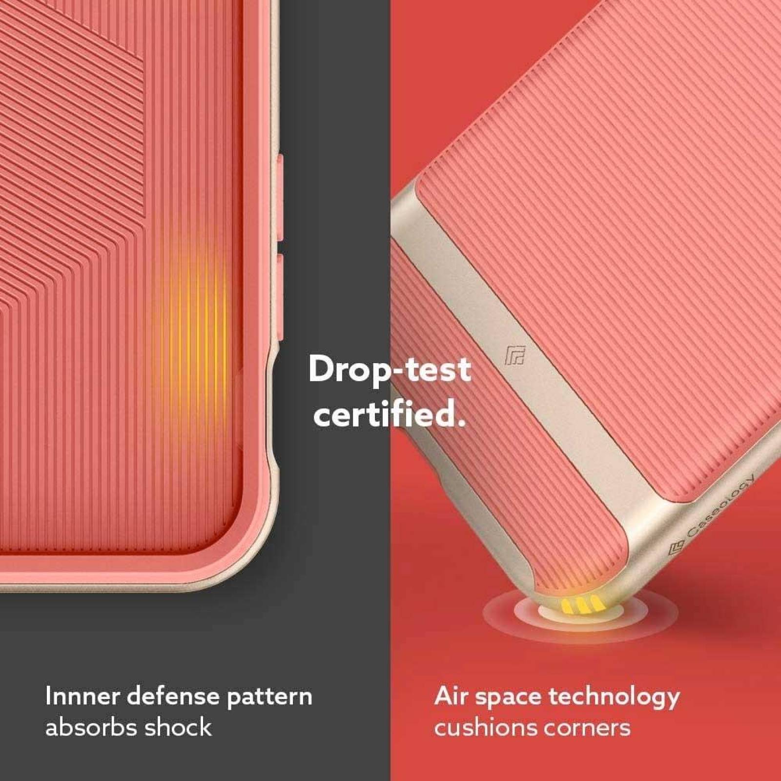 . Funda CASEOLOGY Wavelength Coral para iPhone SE iPhone 8 y 7