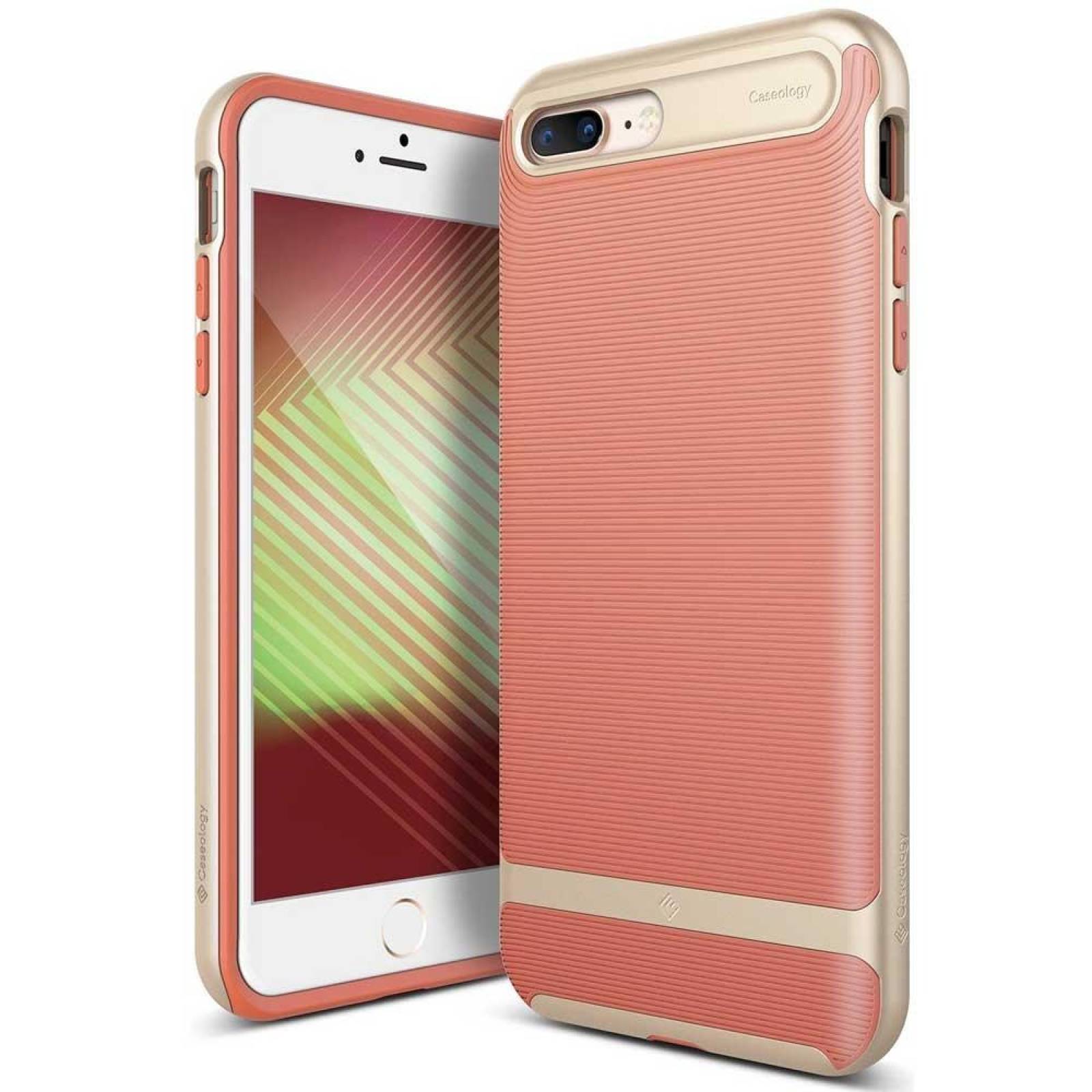 . Funda CASEOLOGY Wavelength Coral para iPhone 8 PLUS y 7 PLUS 