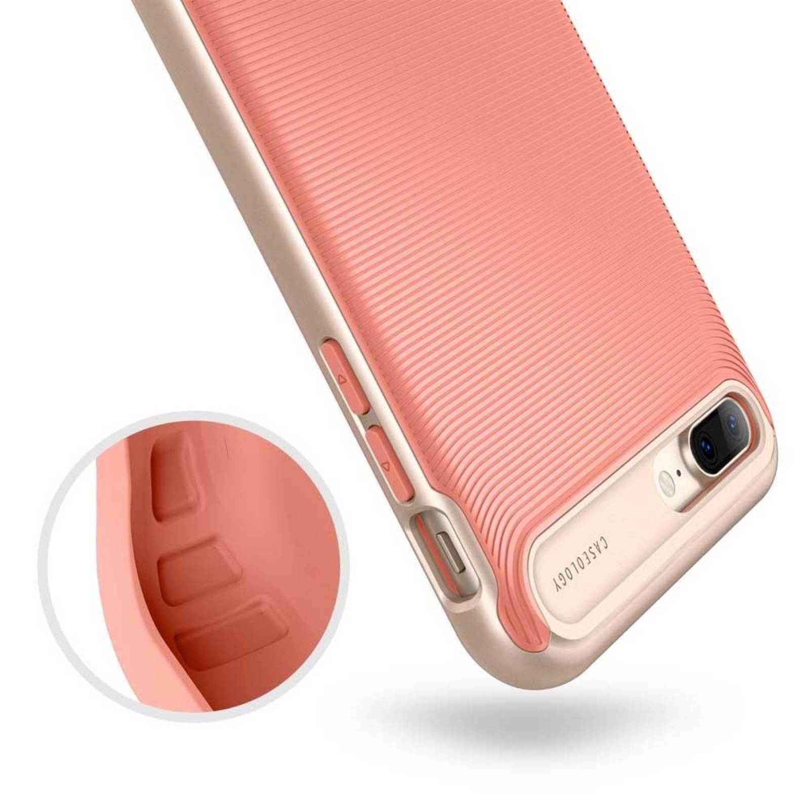 . Funda CASEOLOGY Wavelength Coral para iPhone 8 PLUS y 7 PLUS 
