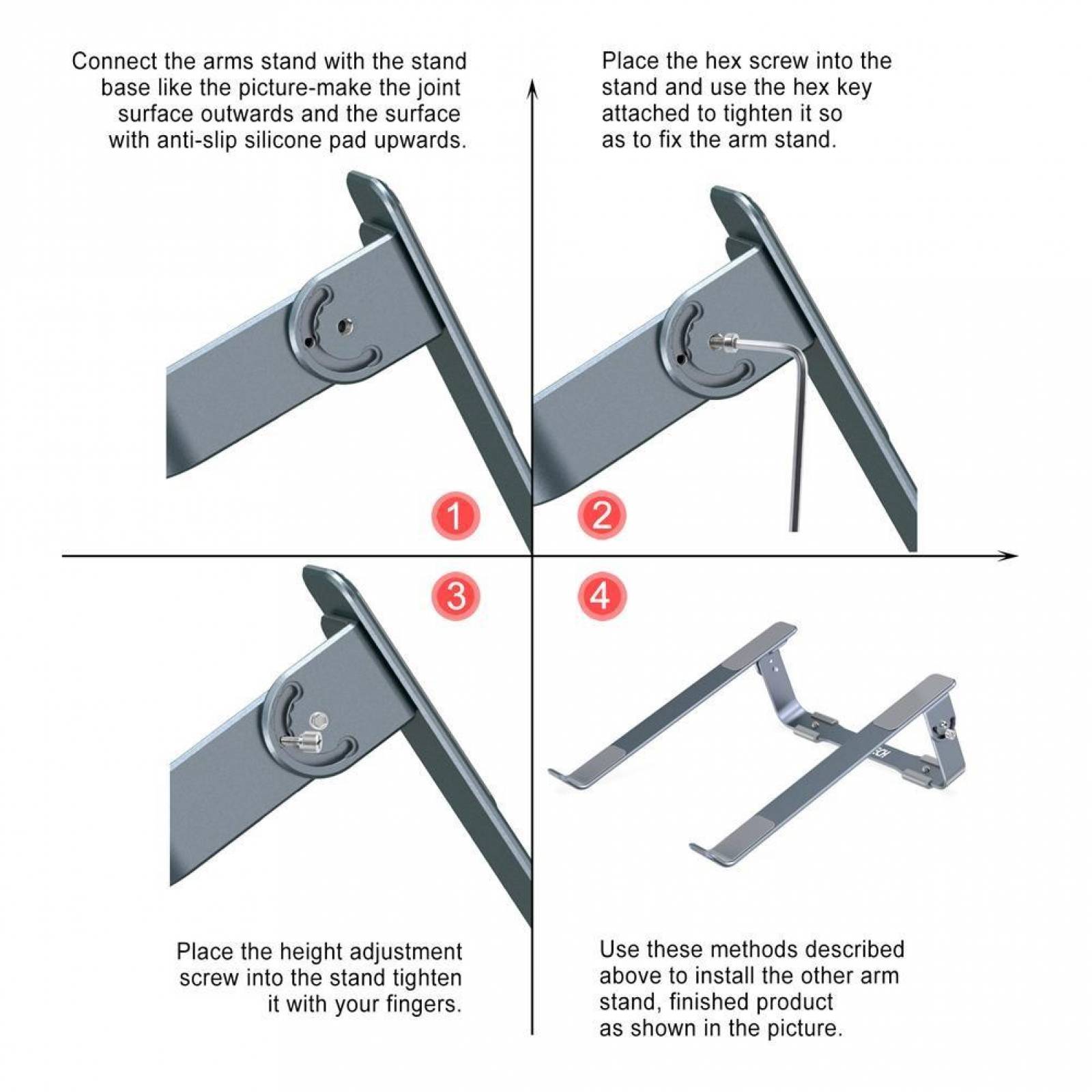 Soporte CHOETECH Base Aluminio ajustable para Macbook y Laptops universal