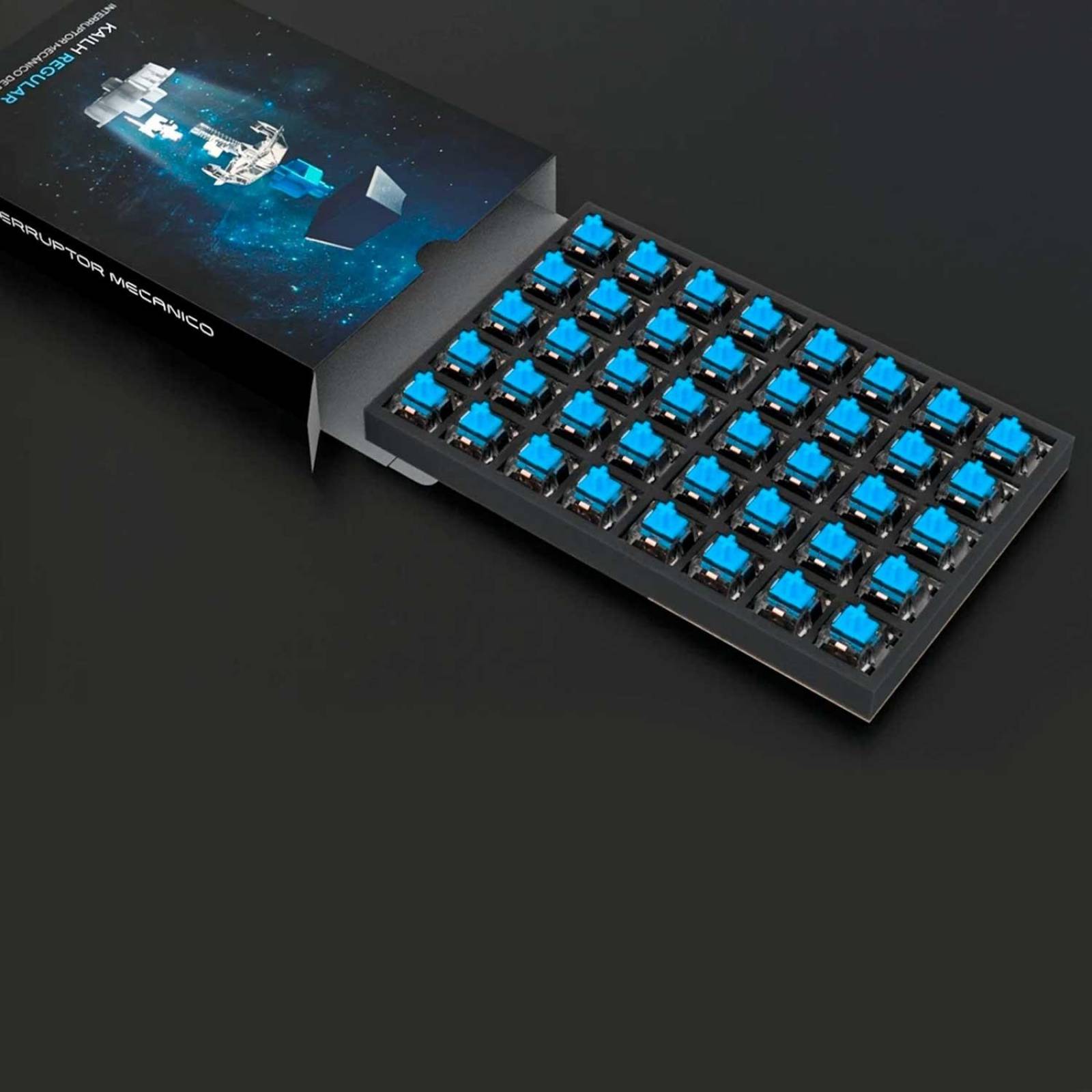 Switch para Teclado VSG Gamer Kailh Regular Azul 40 piezas Interruptores para teclado mecánico 