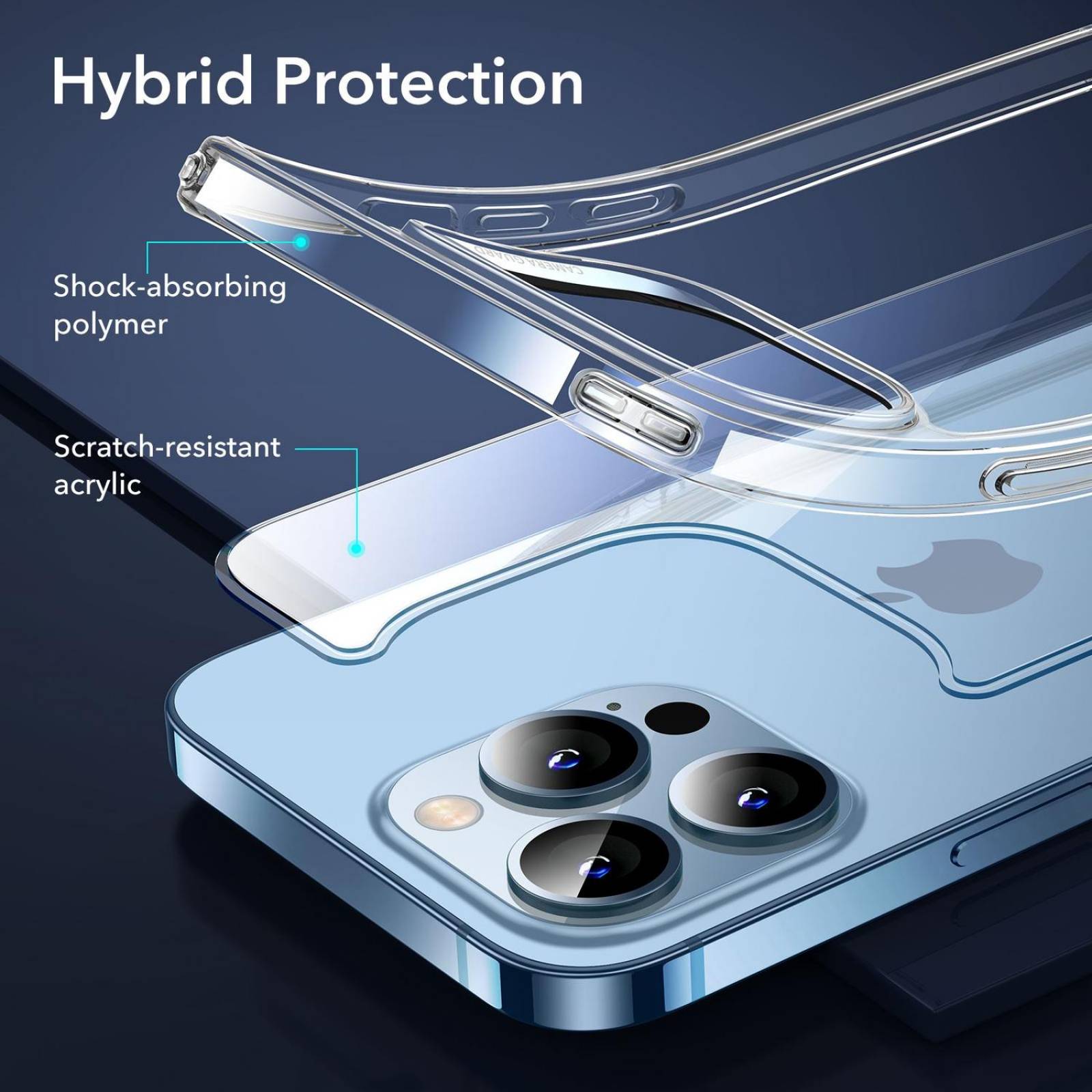 Funda ESR Hybrid case para iPhone 13 PRO MAX Transparente