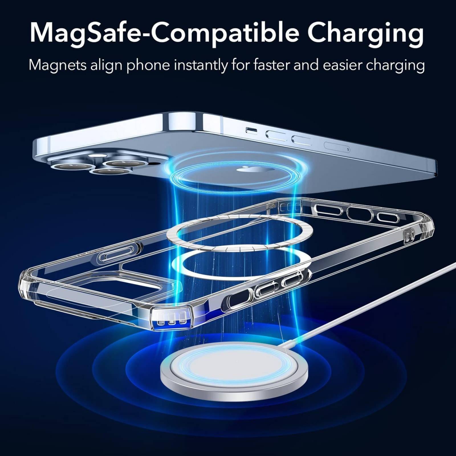 Funda ESR Hybrid HaloLock para iPhone 13 PRO MAX Transparente MagSafe 