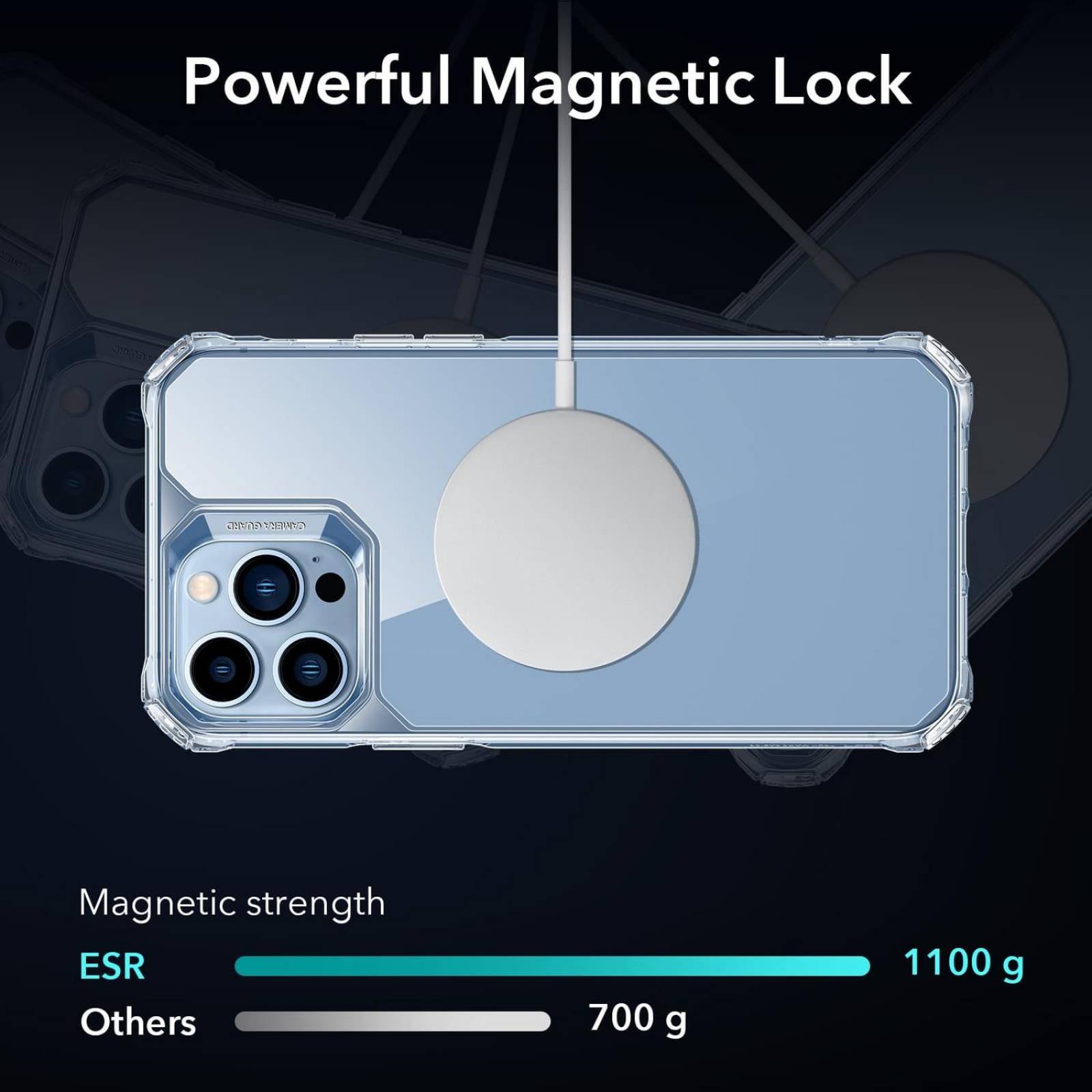 Funda ESR Hybrid HaloLock para iPhone 13 PRO MAX Transparente MagSafe 