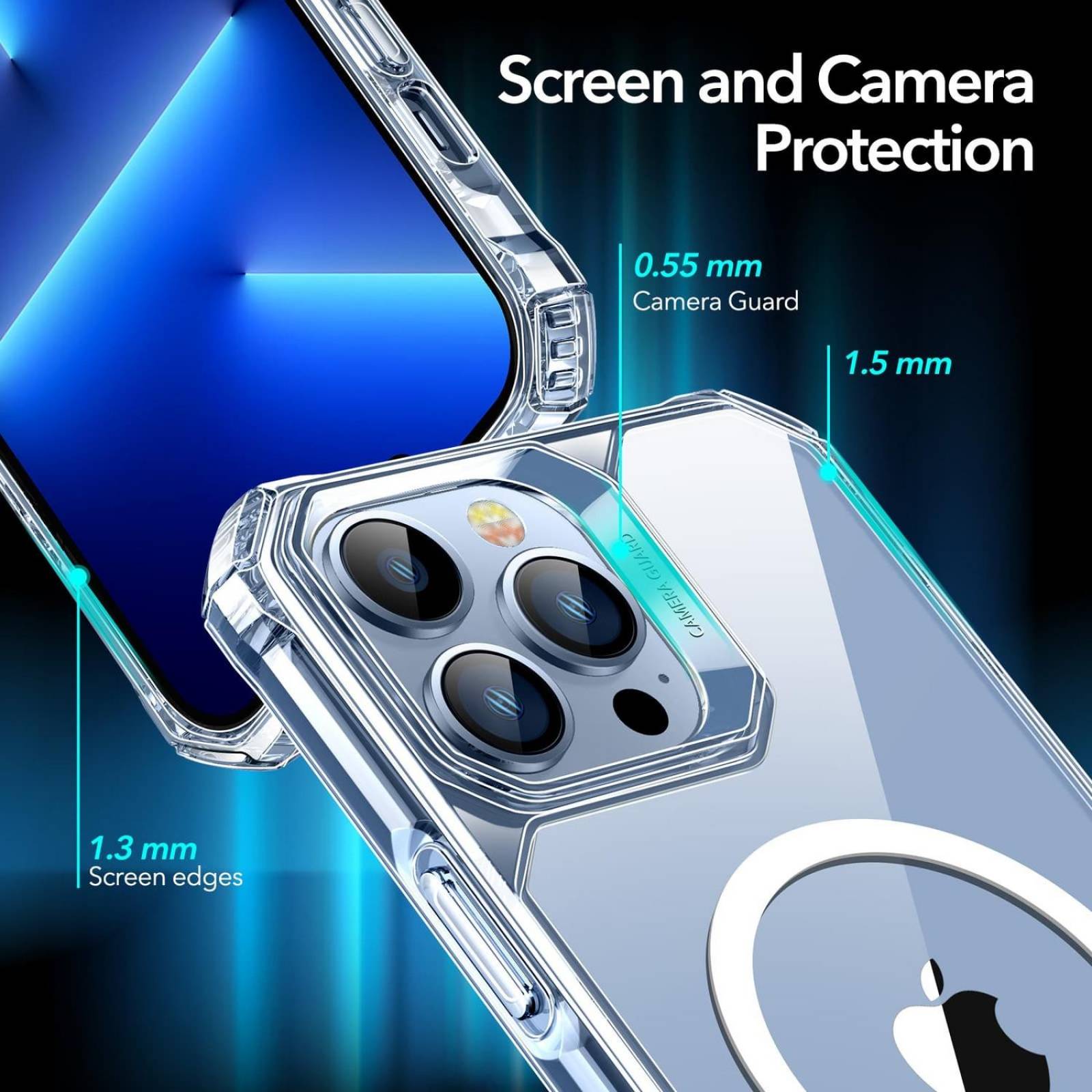 Funda ESR Hybrid HaloLock para iPhone 13 PRO MAX Transparente MagSafe 