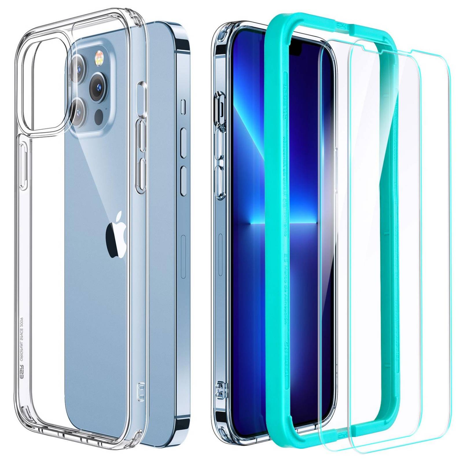 Funda ESR Hybrid case para iPhone 13 PRO MAX con 2 Micas Cristal Transparente 