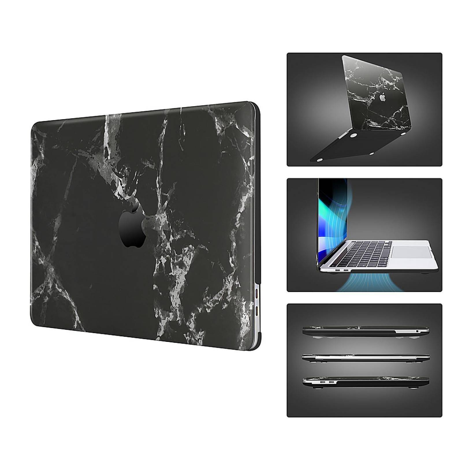 Funda TECHPROTECTUS para MacBook Air 13 Marmol Negro release 2020 2019 2018 A2337 A2179 A1932