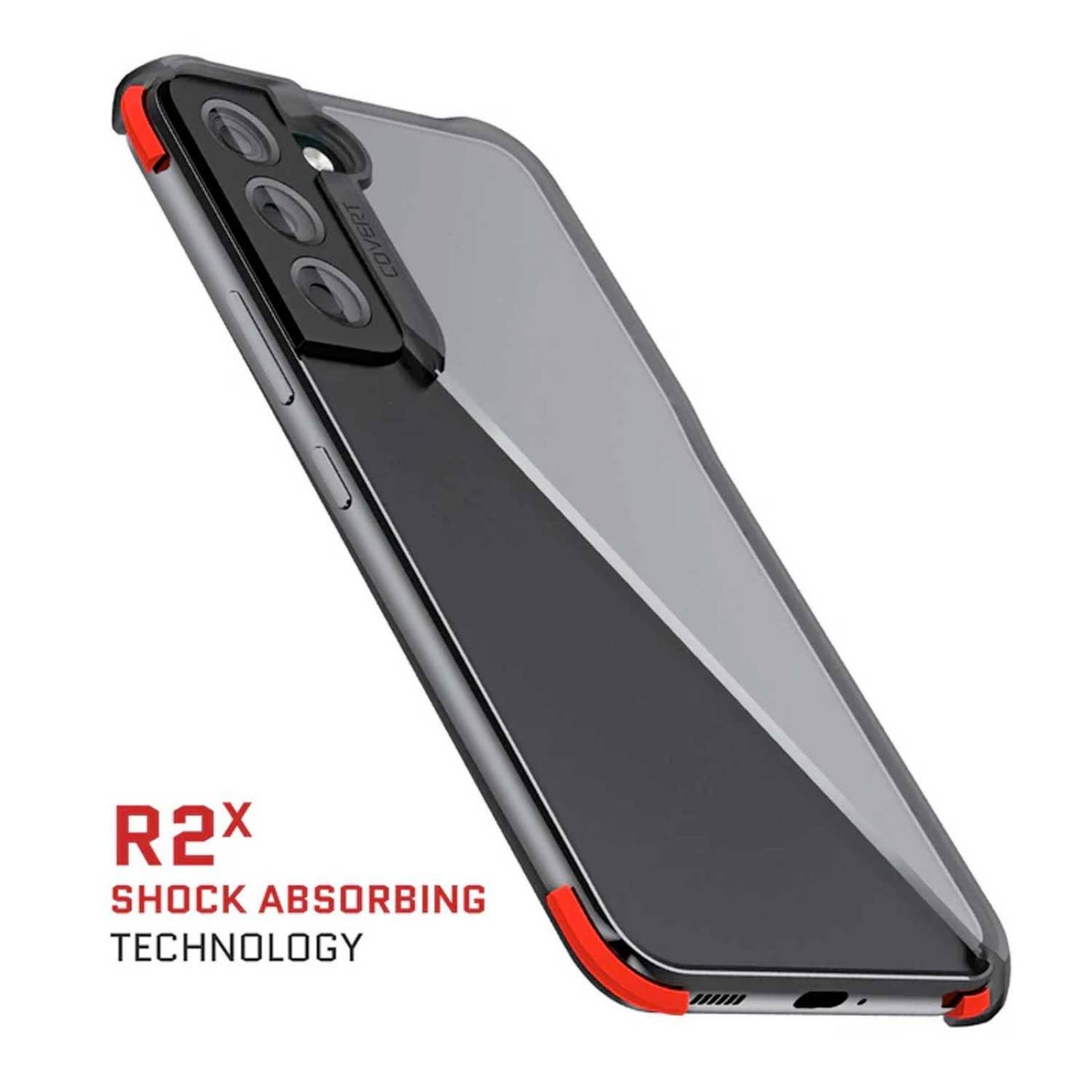 Funda GHOSTEK Covert para Samsung S22 Transparente borde Humo 