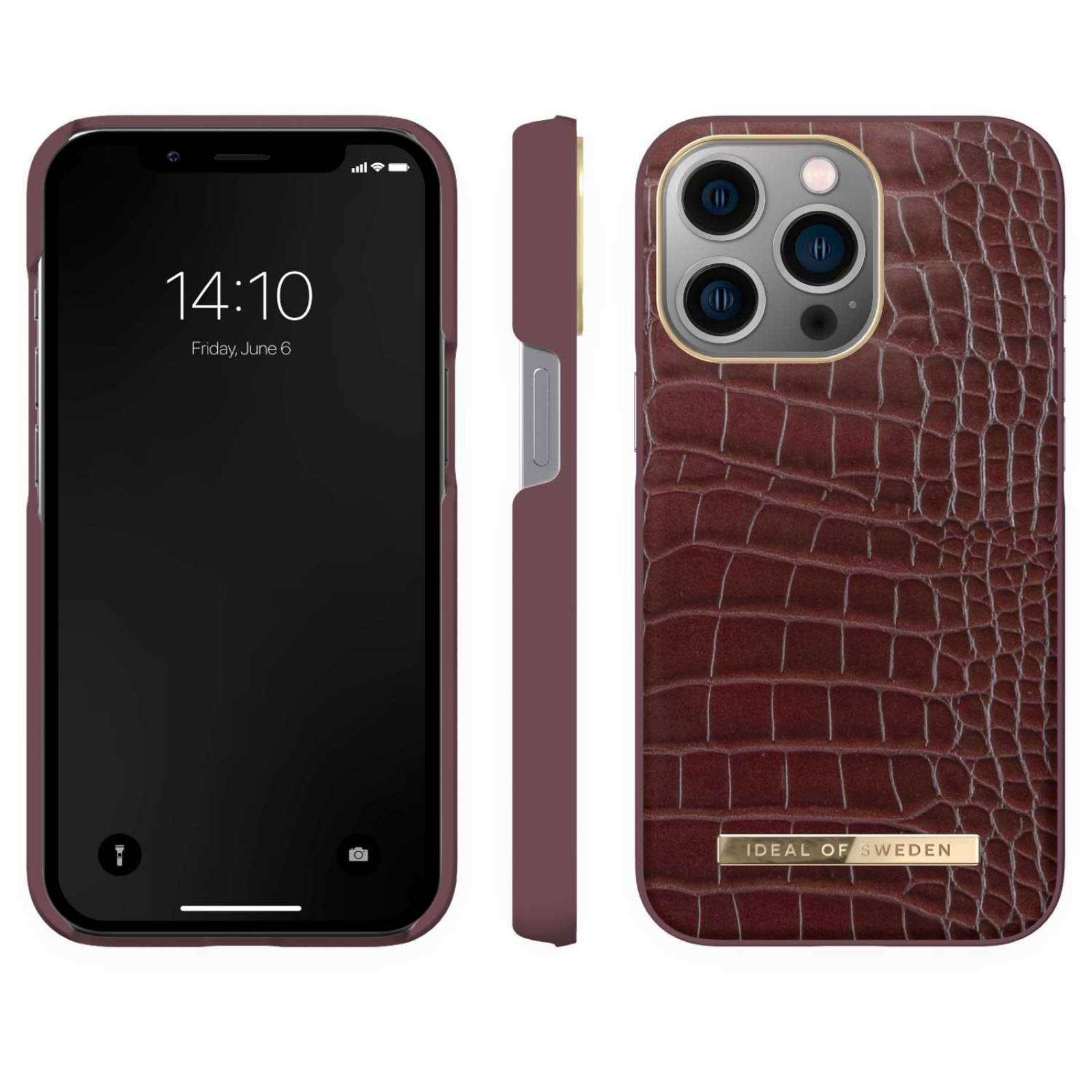 Funda IDEAL OF SWEDEN para iPhone 13 PRO Scarlet Croco 