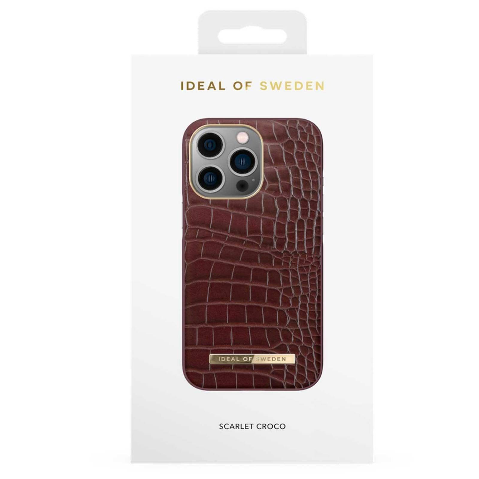 Funda IDEAL OF SWEDEN para iPhone 13 PRO Scarlet Croco 