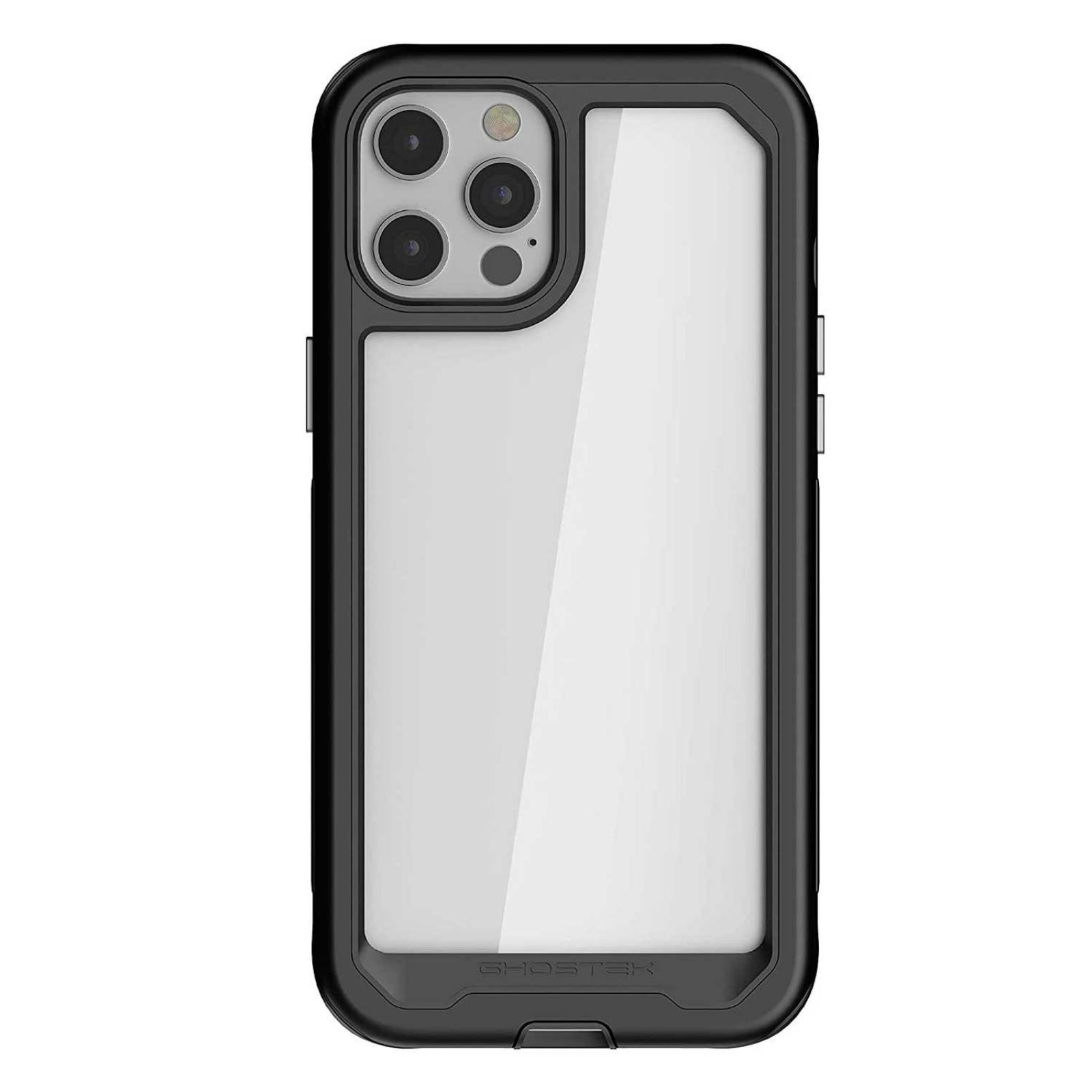 Funda GHOSTEK Atomic para iPhone 12 PRO MAX Aluminio Negra transparente 