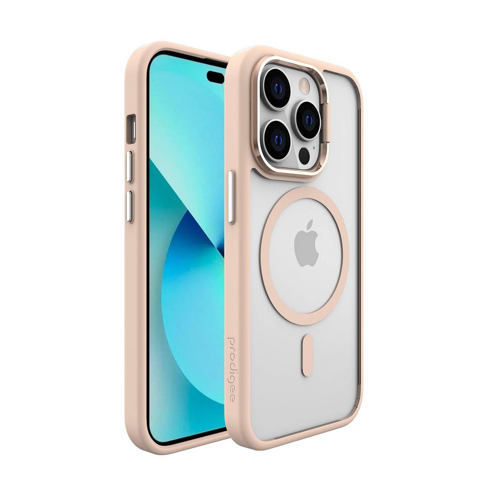 Funda PRODIGEE Kickit Magsafe para iPhone 14 PRO MAX Rosa Trans 