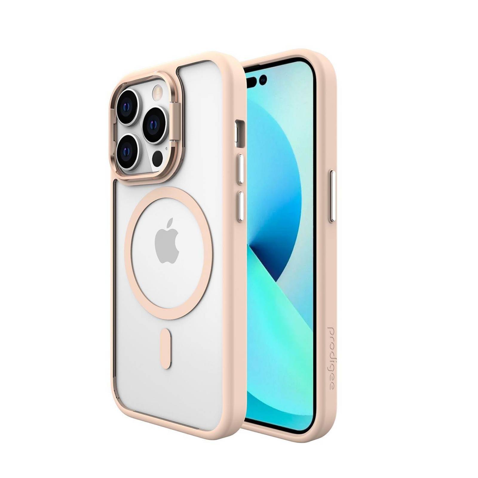 Funda PRODIGEE Kickit Magsafe para iPhone 14 PRO MAX Rosa Trans 