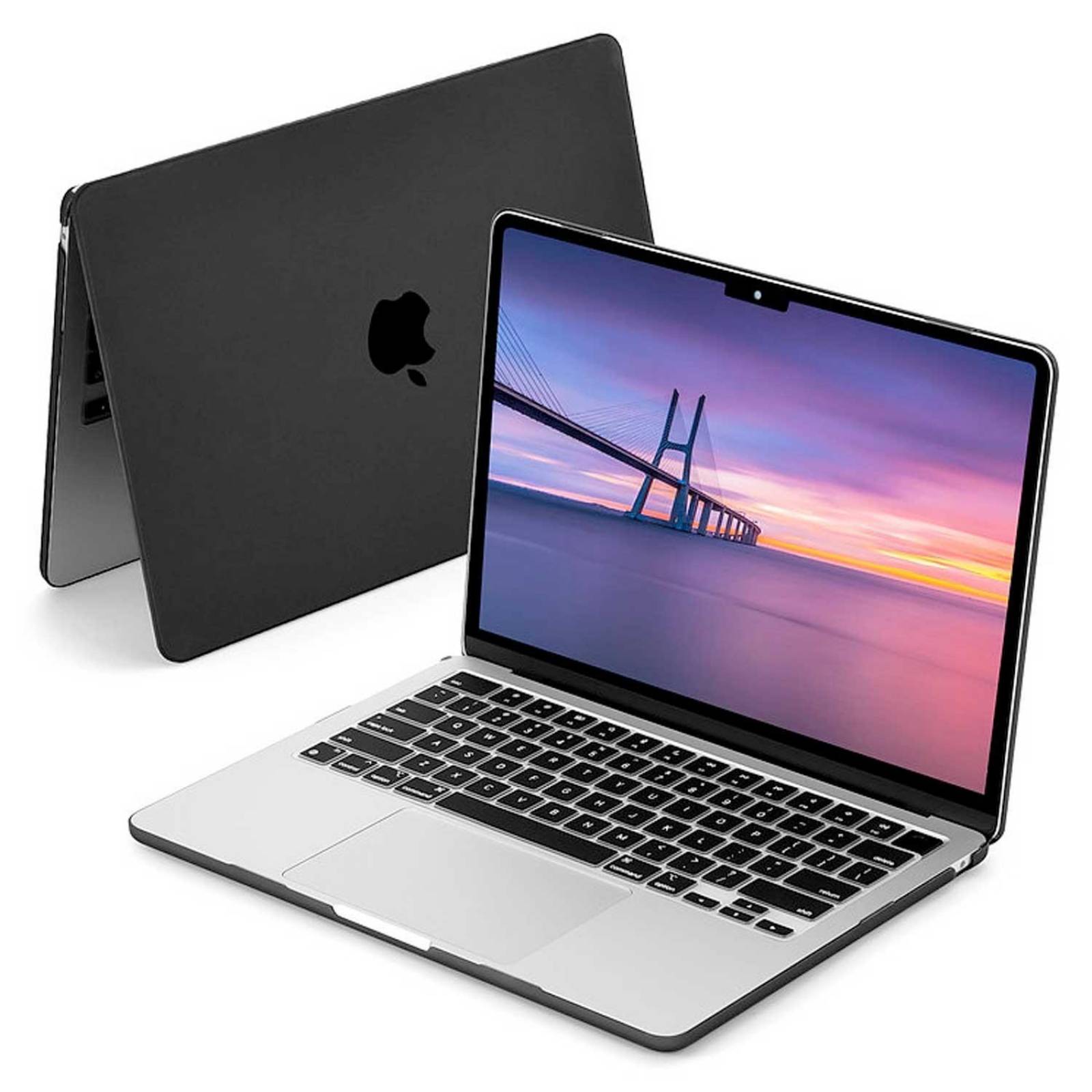 Funda TECHPROTECTUS para MacBook Air M2 Negra release 2022 A2681 