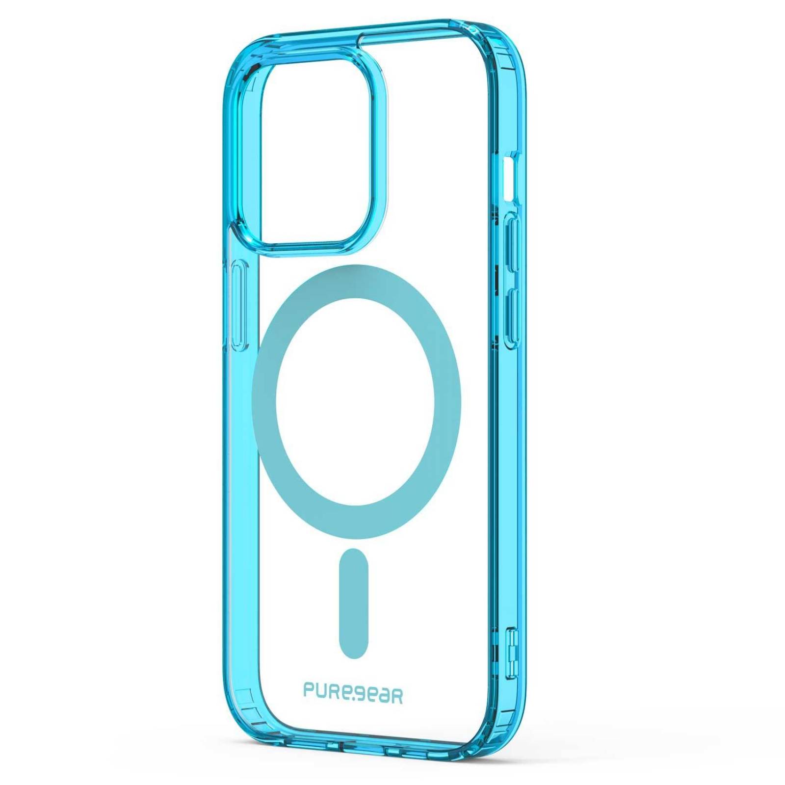Funda PUREGEAR Slimshell MagSafe para iPhone 14 PRO Azul Transparente 