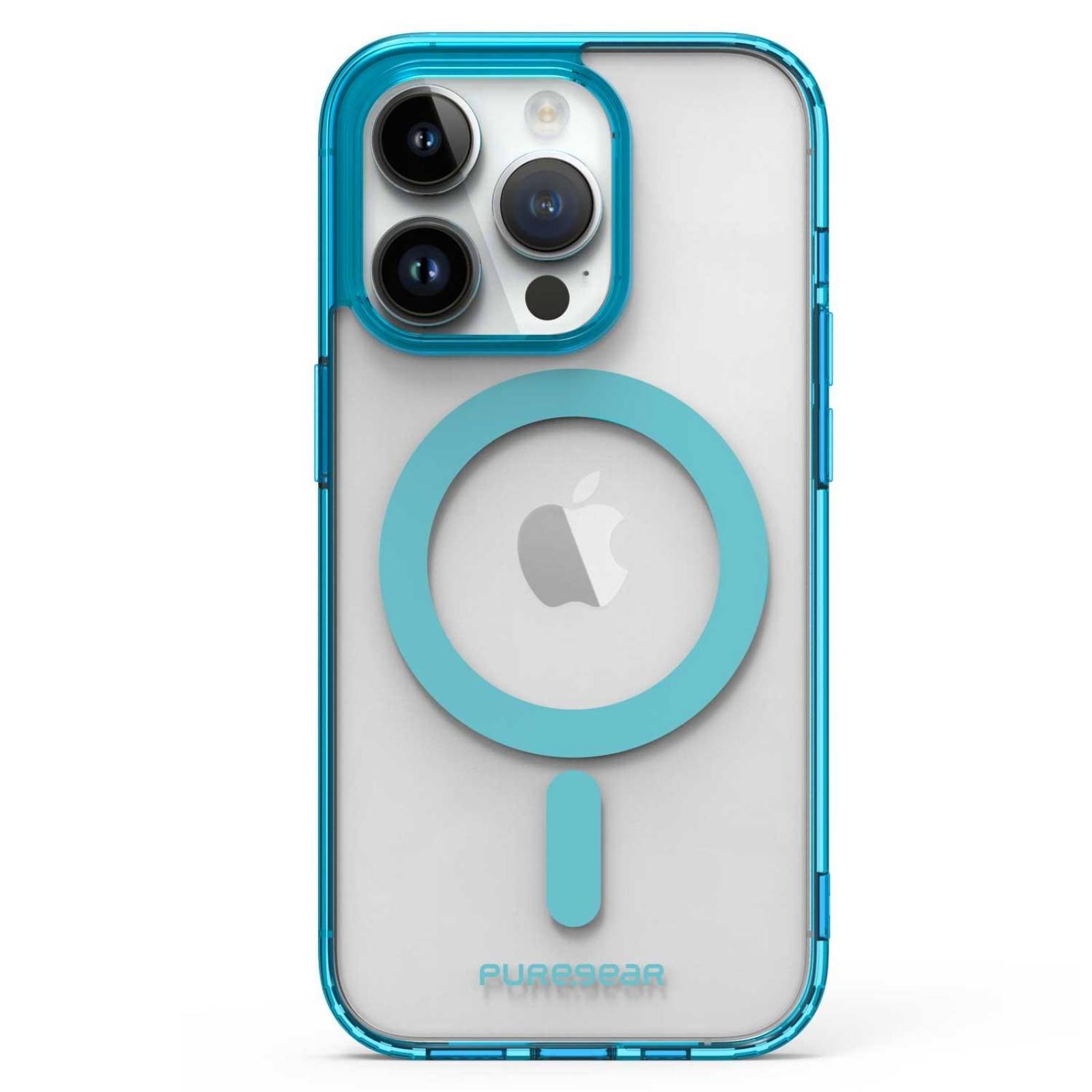 Funda PUREGEAR Slimshell MagSafe para iPhone 14 PRO Azul Transparente 