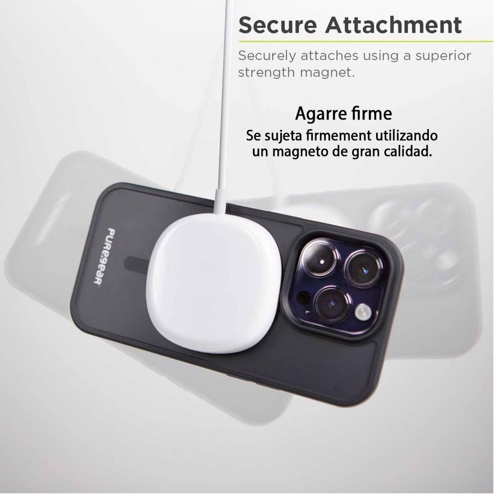 Funda PUREGEAR Slimshell Pro MagSafe para iPhone 14 PRO Negro Translucido 