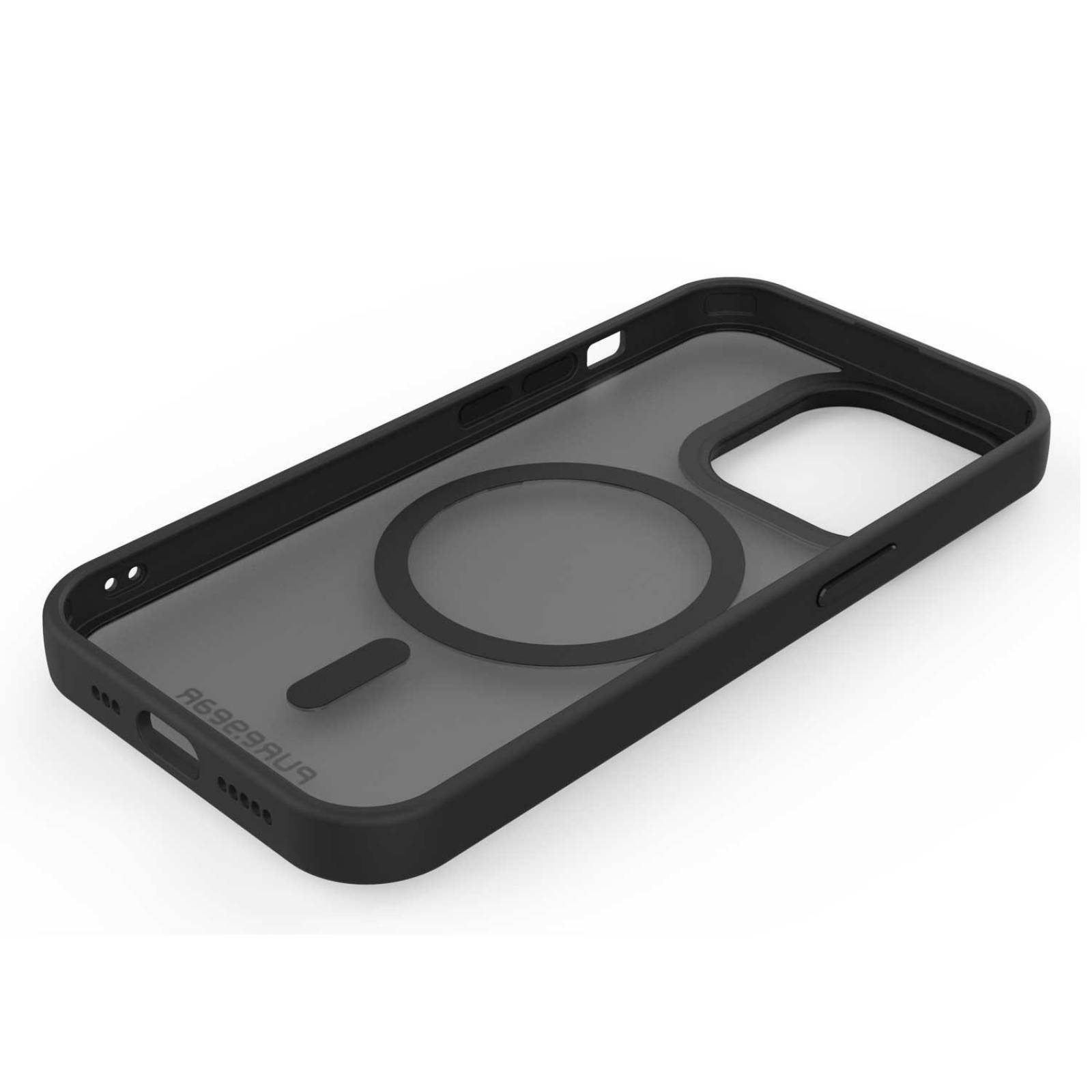 Funda PUREGEAR Slimshell Pro MagSafe para iPhone 14 Negro Translucido 