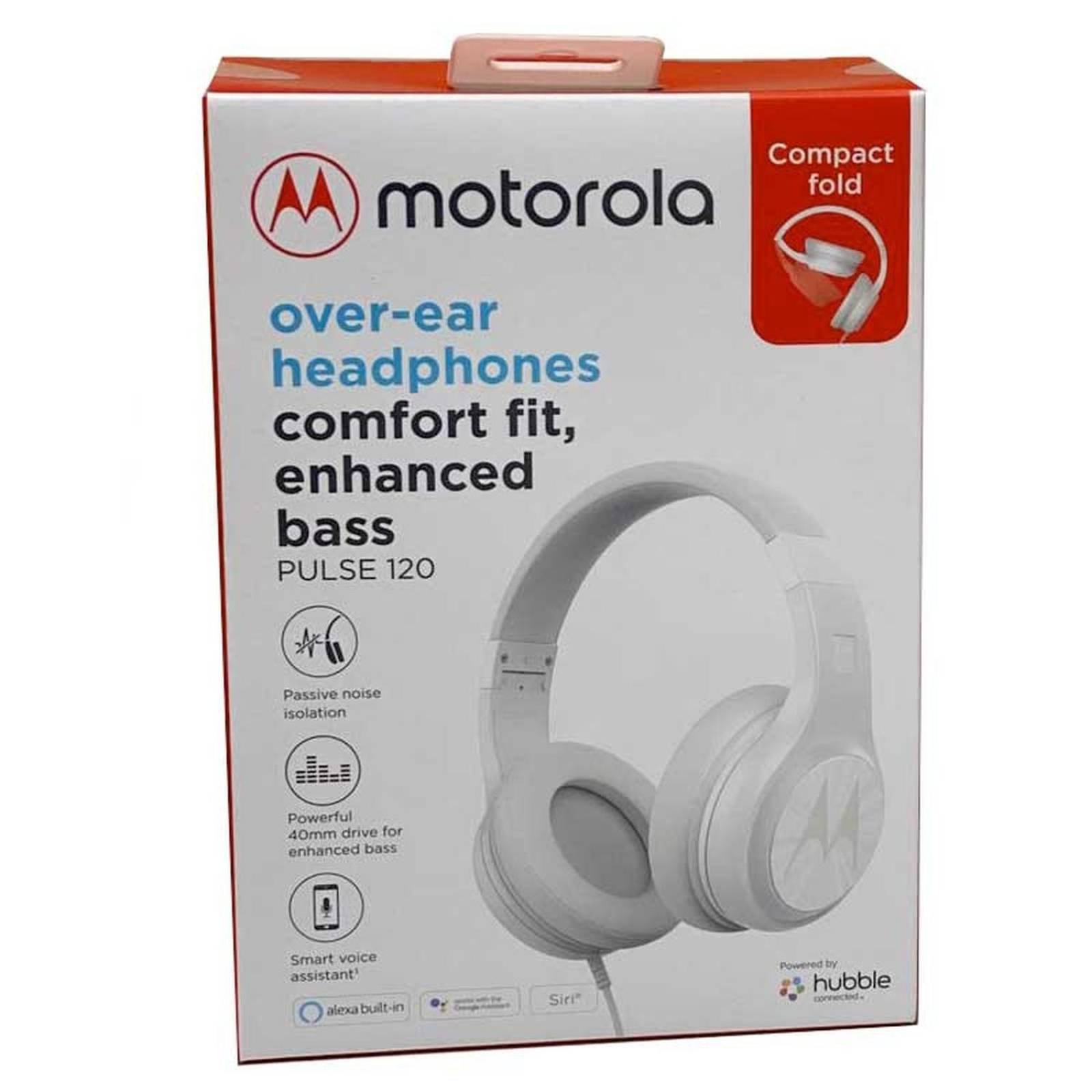 Manos Libres MOTOROLA Pulse 120 BLANCO 3.5mm Audifonos alámbricos Stereo Universal 