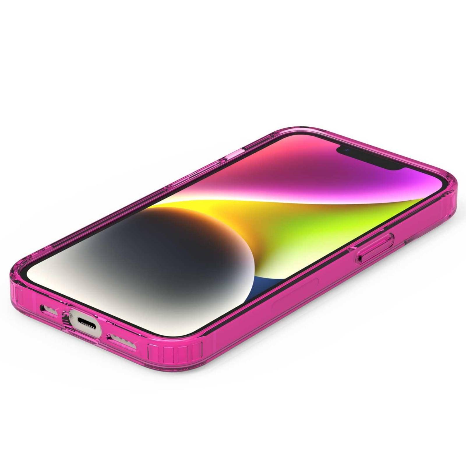 Funda PUREGEAR Slimshell MagSafe para iPhone 14 Rosa Transparente 