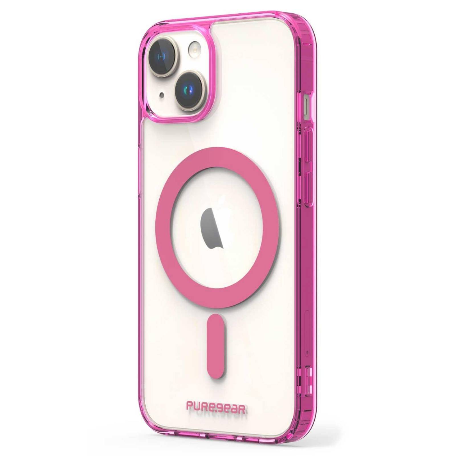 Funda PUREGEAR Slimshell MagSafe para iPhone 14 Rosa Transparente 