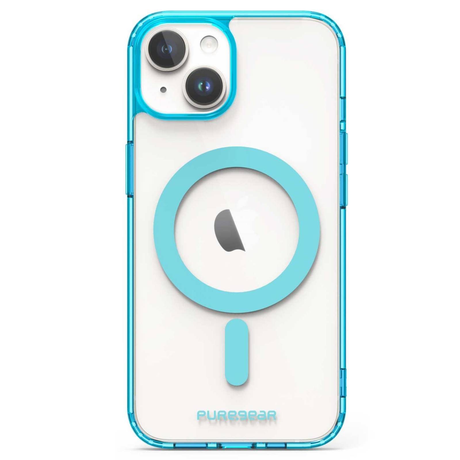 Funda PUREGEAR Slimshell MagSafe para iPhone 14 Azul Transparente 