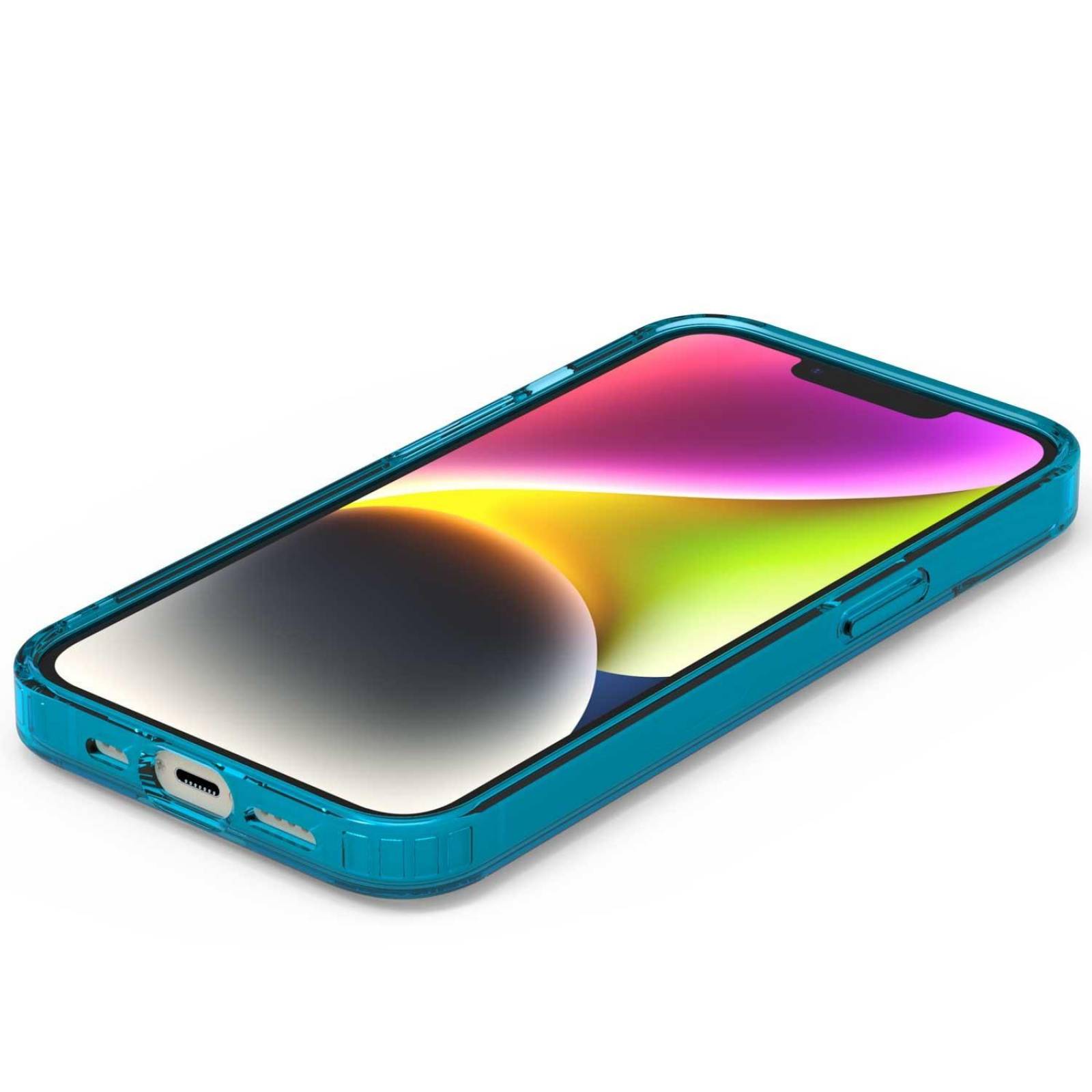 Funda PUREGEAR Slimshell MagSafe para iPhone 14 Azul Transparente 