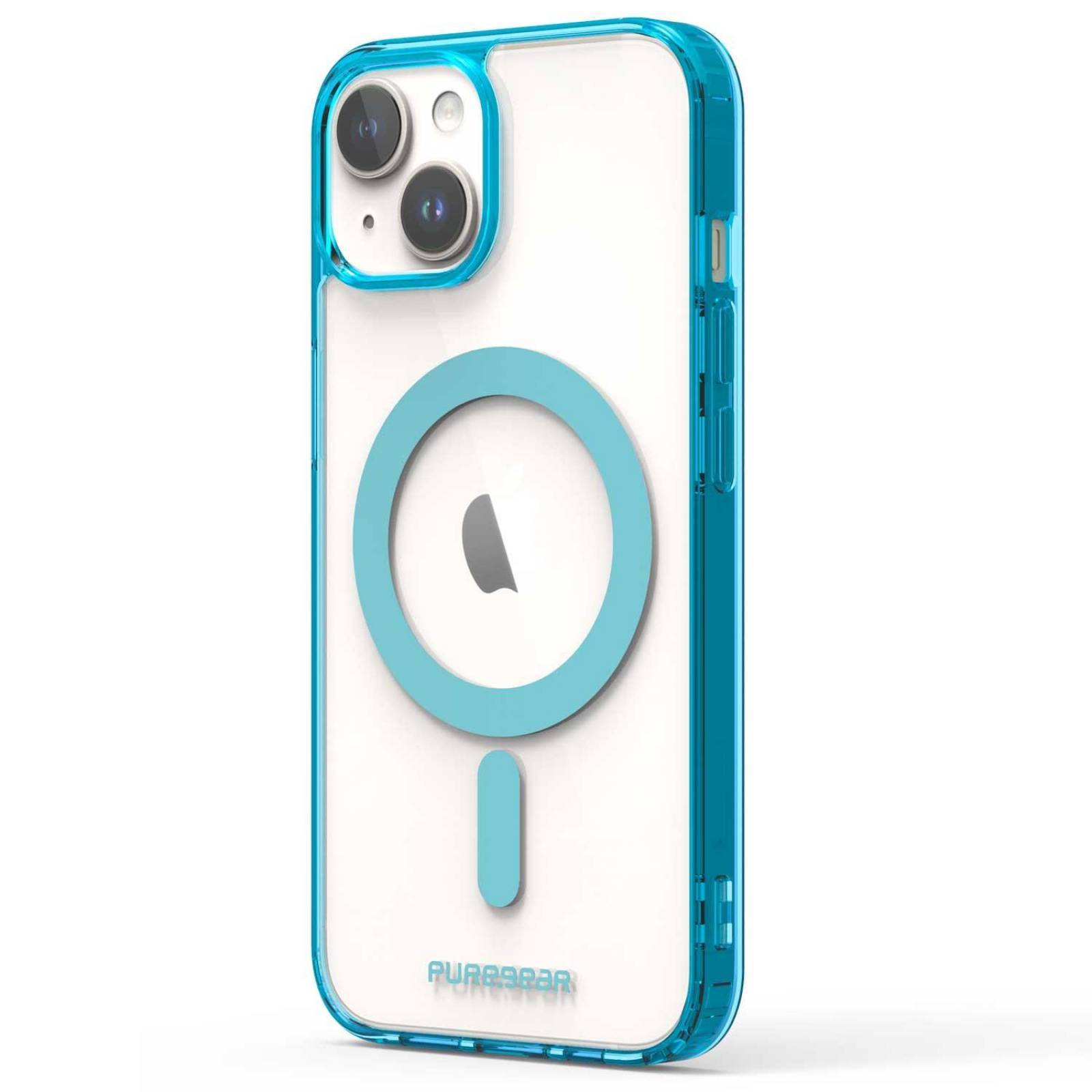 Funda PUREGEAR Slimshell MagSafe para iPhone 14 Azul Transparente 