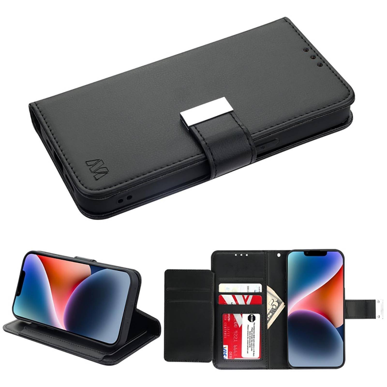 Funda MYBAT Cartera para iPhone 14 PRO MAX - Negra MyJacket Wallet 