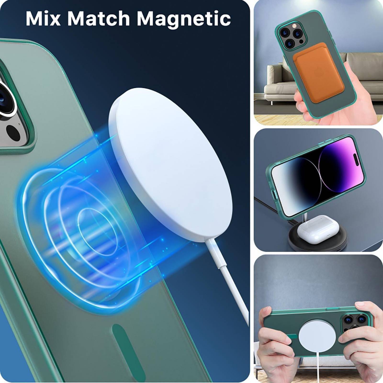 Funda MYBAT Shade con MagSafe para iPhone 14 PRO MAX - Menta 