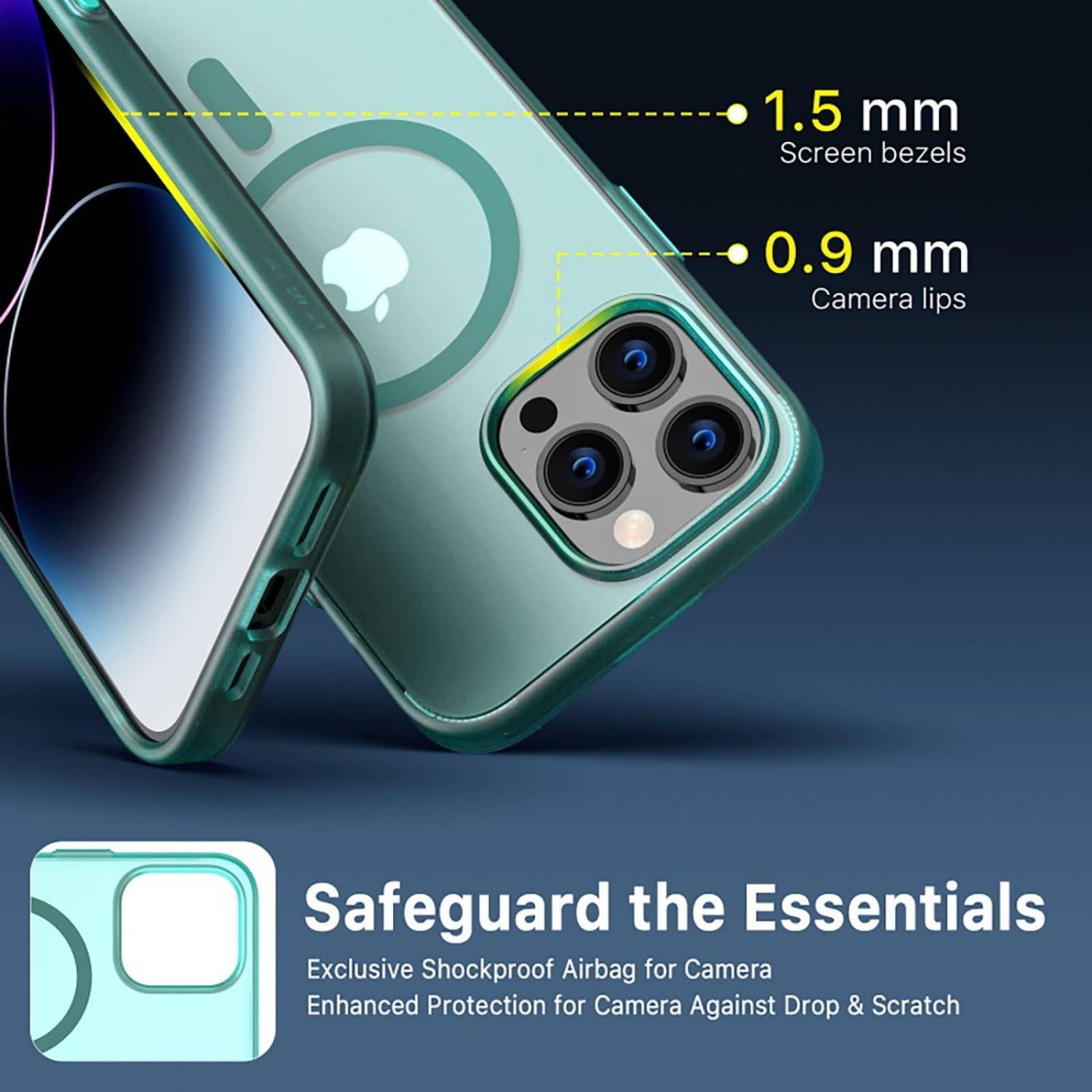Funda MYBAT Shade con MagSafe para iPhone 14 PRO MAX - Menta 