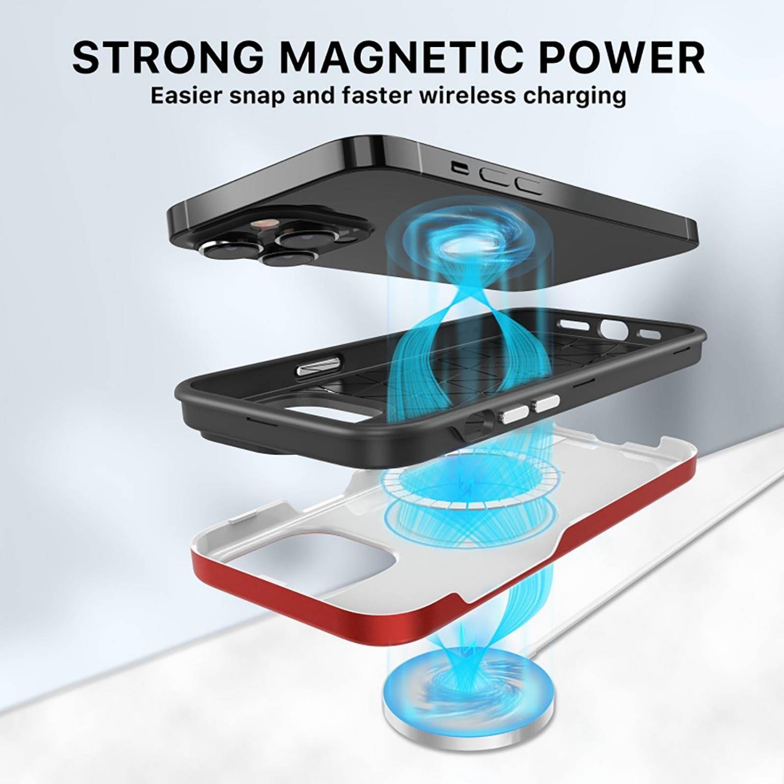 Funda MYBAT Fuse con MagSafe para iPhone 14 PRO MAX - Roja 