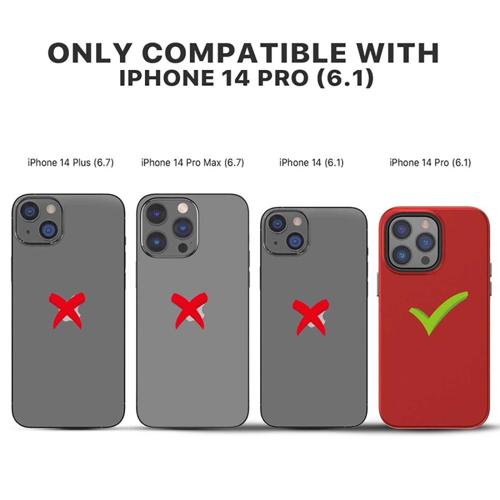 Funda MYBAT Fuse con MagSafe para iPhone 14 PRO MAX - Roja 