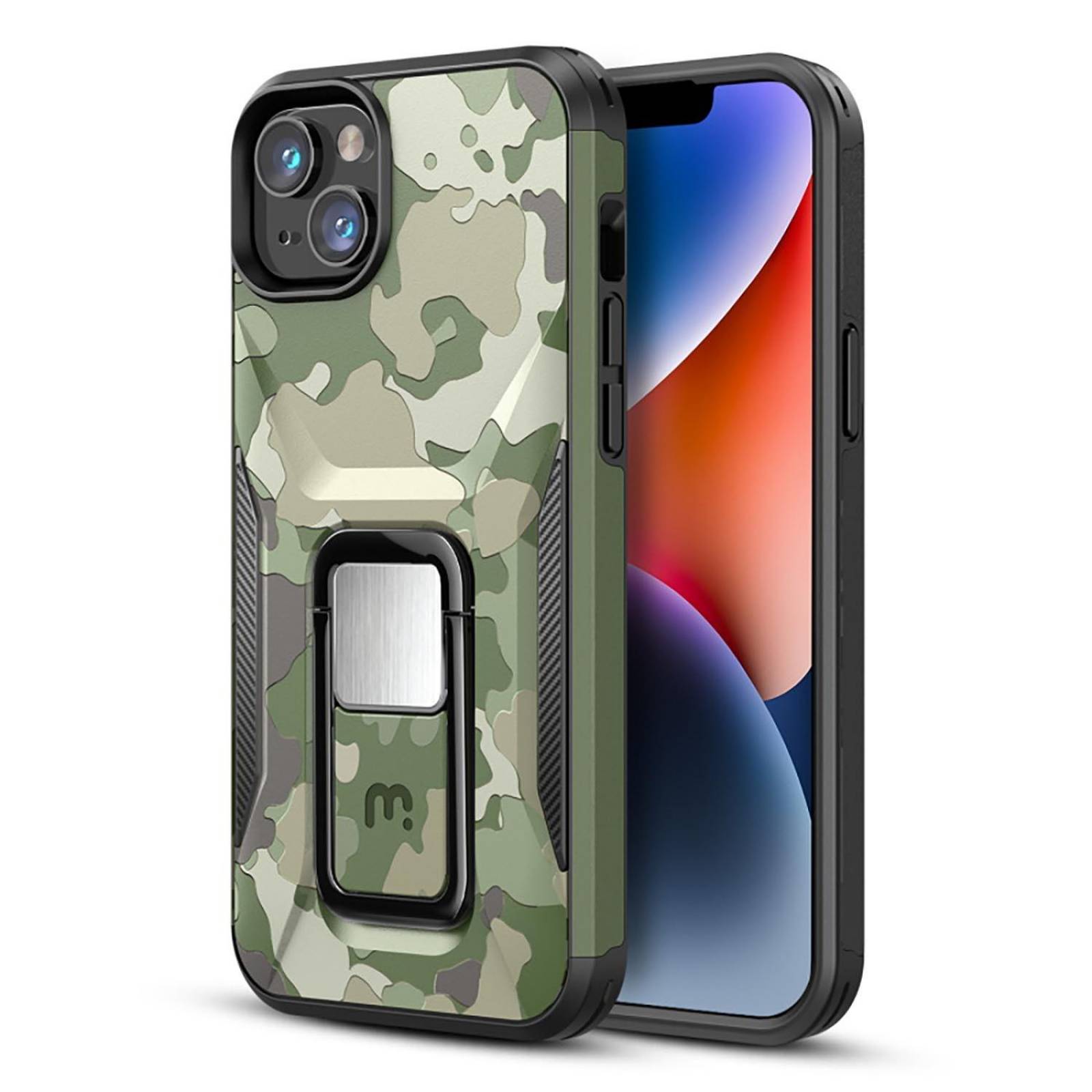 Funda MYBAT Stealth para iPhone 14 - Verde Camuflaje 