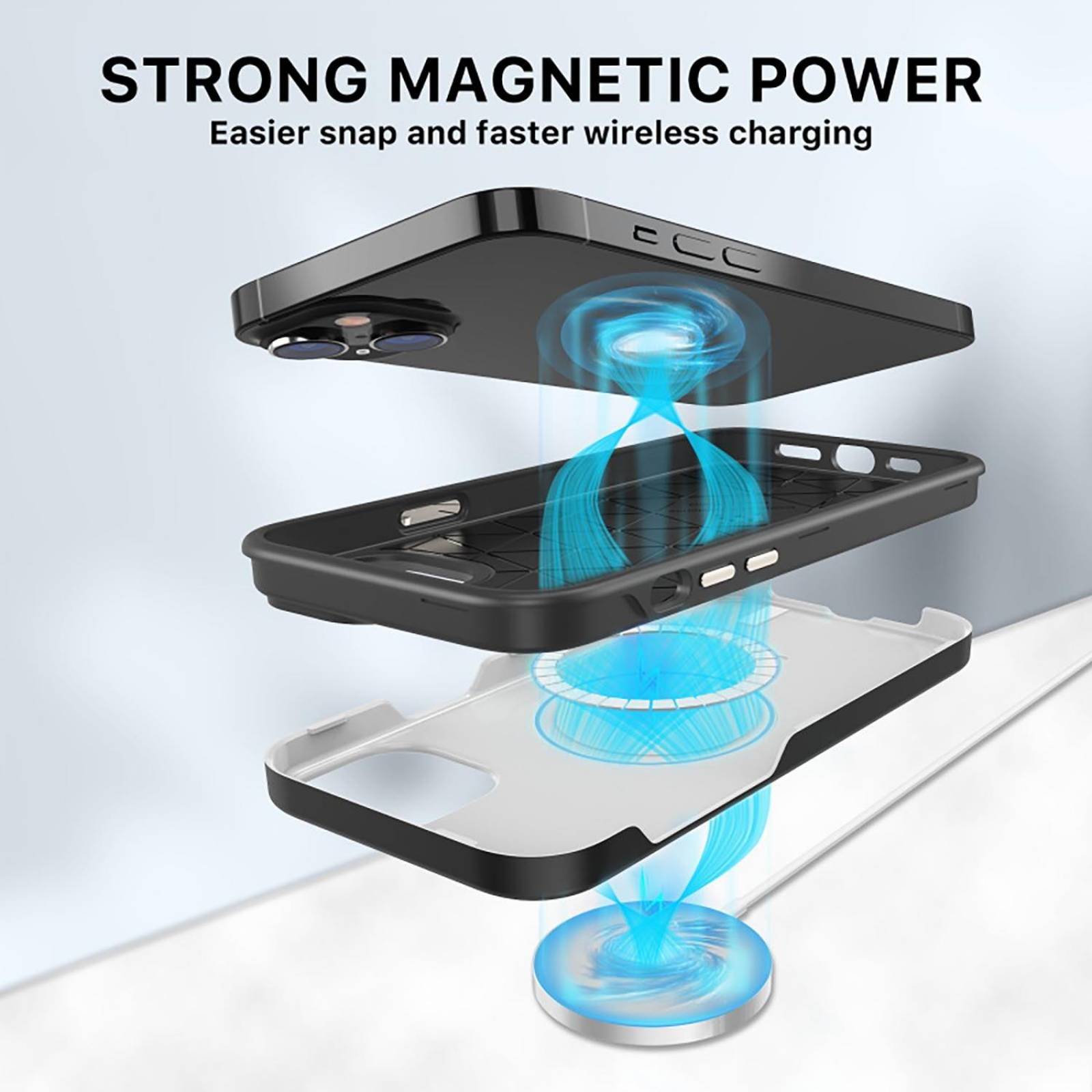 Funda MYBAT Fuse con MagSafe para iPhone 14 - Negra 