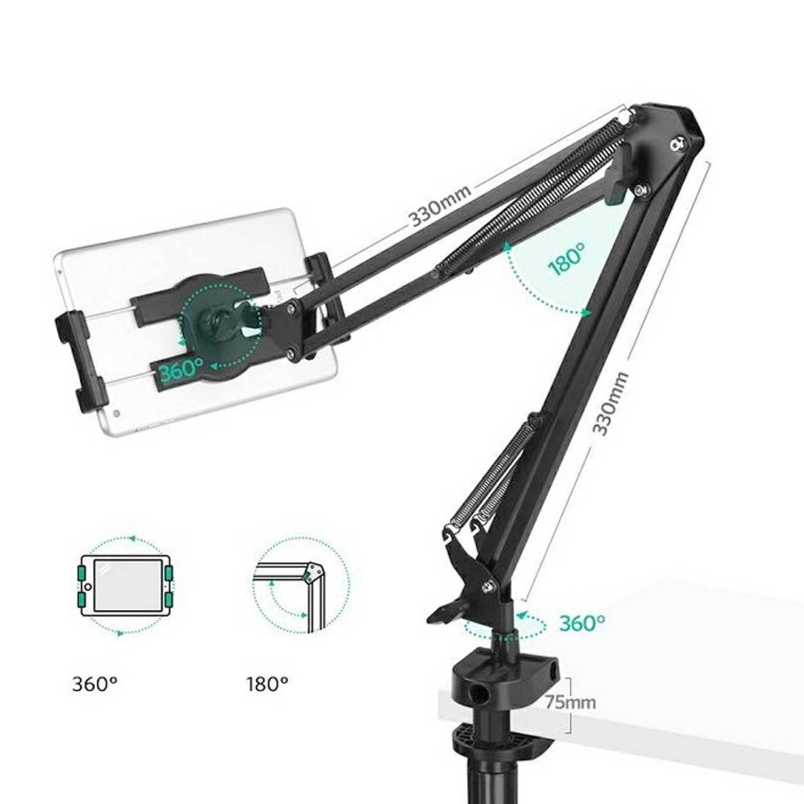 Soporte UGREEN Universal para Tablets con tornillo para escritorio o mesa 