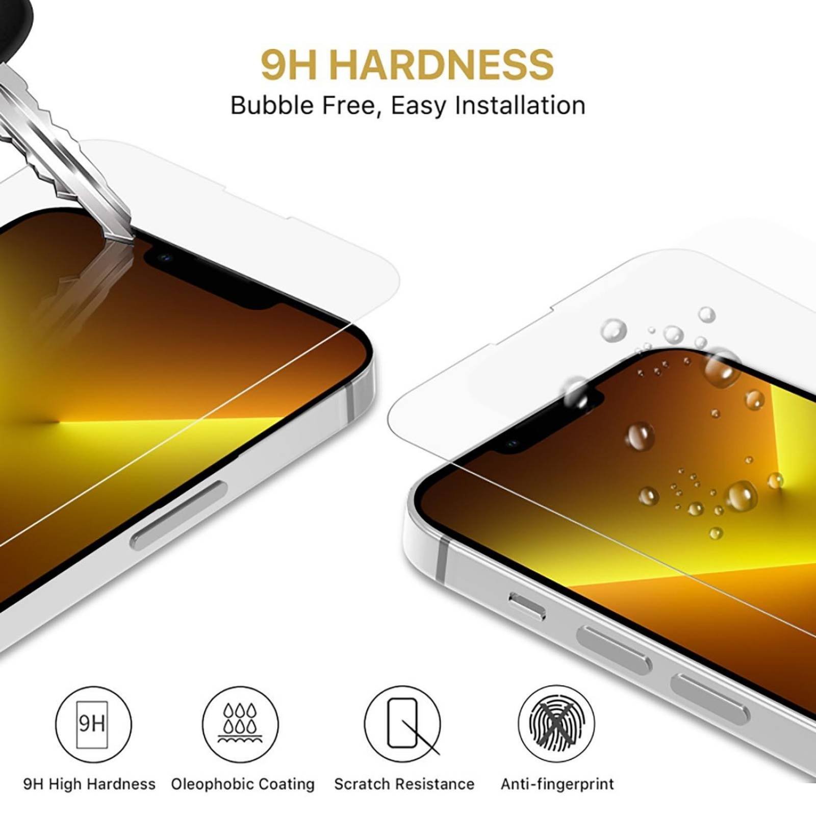 Protector de Pantalla de Cristal Templado - 9H Premium para iPhone 13 Pro  Max/14 Plus