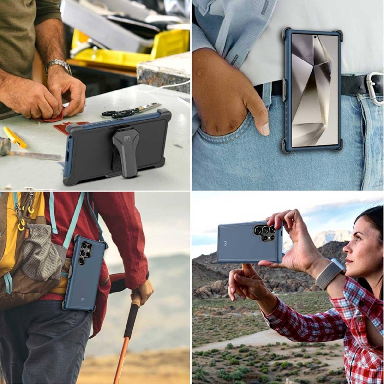 Funda MYBAT Maverick clip para Samsung S24 ULTRA Azul 