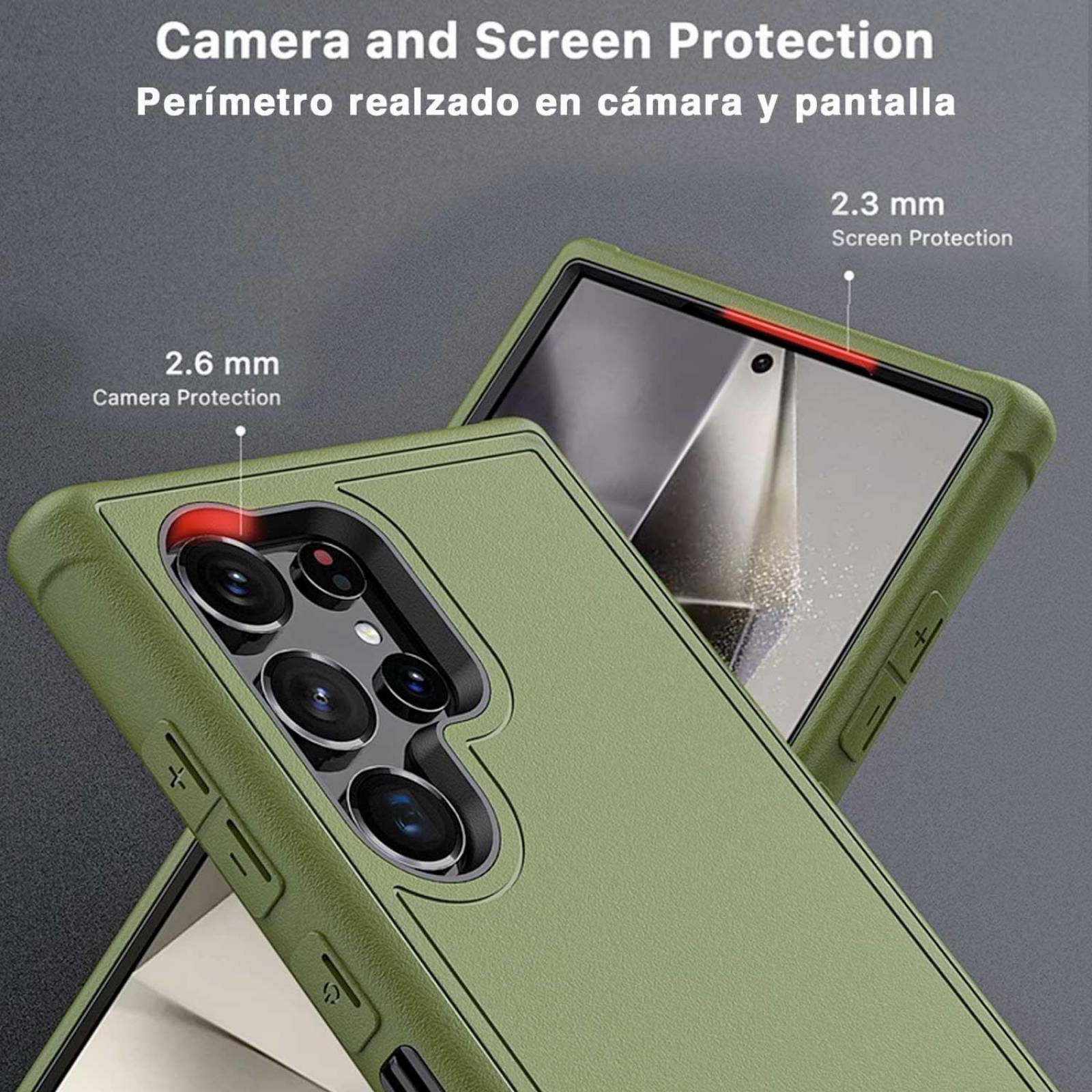 Funda MYBAT Maverick clip para Samsung S24 ULTRA Verde 