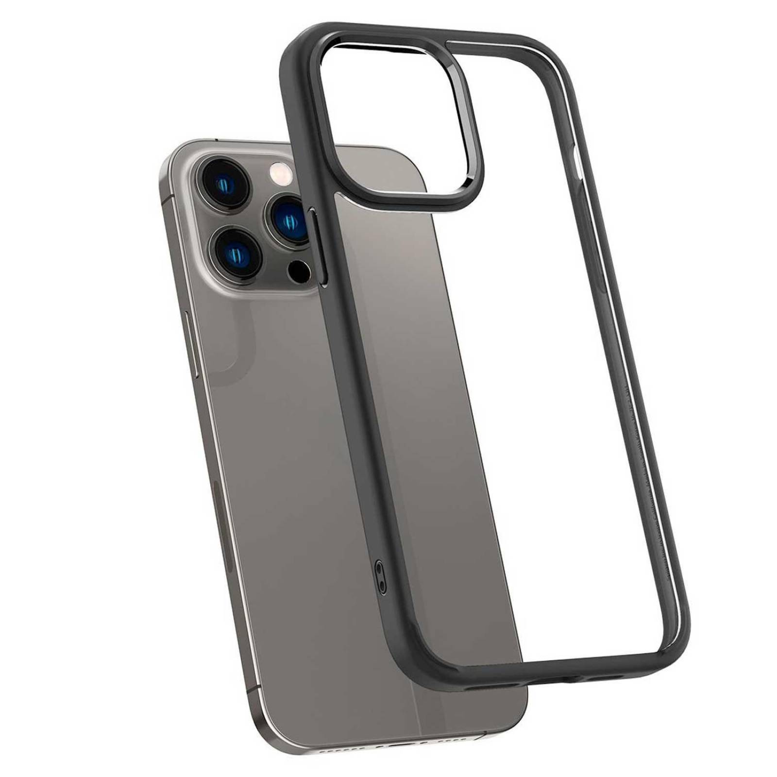 Funda SPIGEN Crystal Hybrid para iPhone 14 PLUS Transp Negro Mate 
