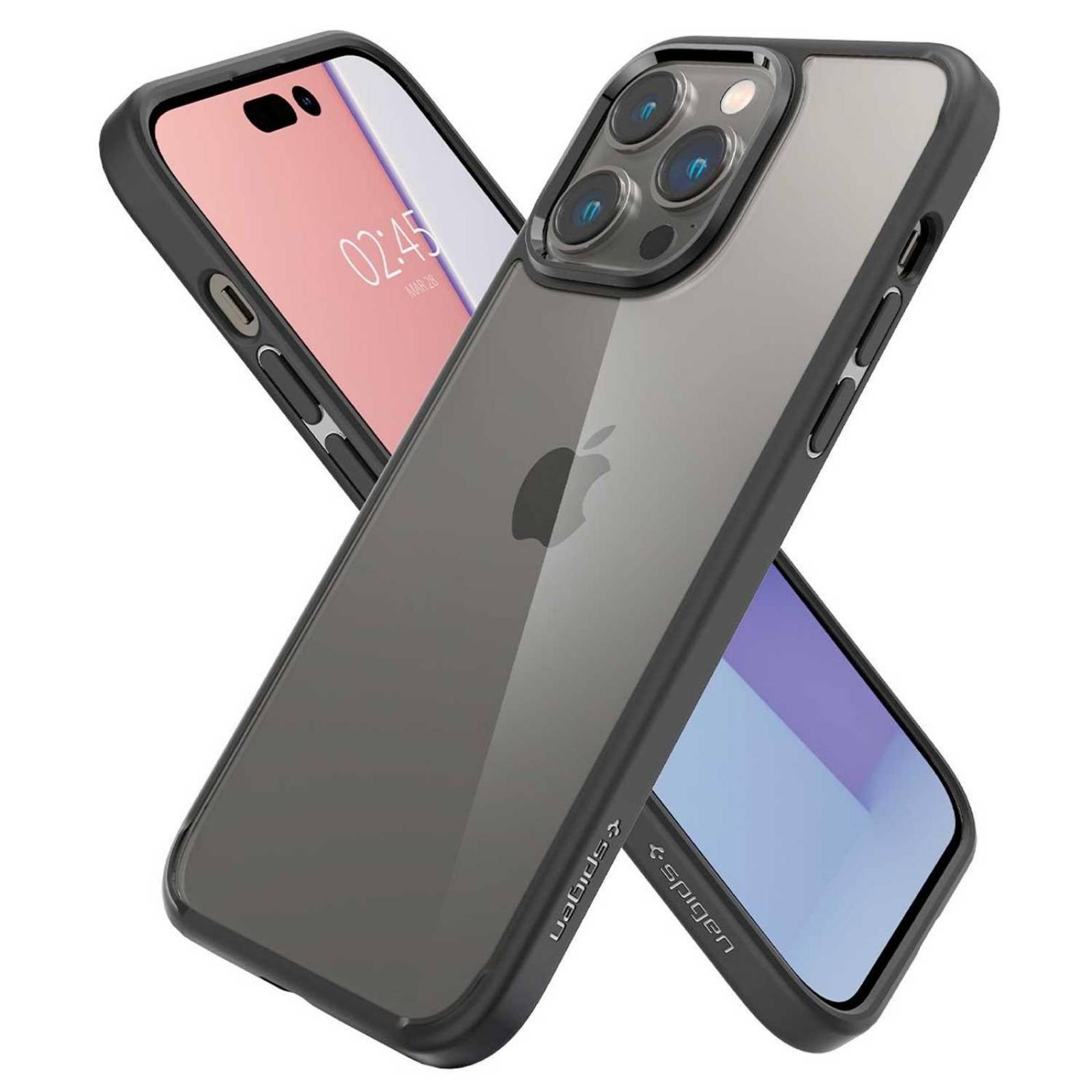 Funda SPIGEN Crystal Hybrid para iPhone 14 PLUS Transp Negro Mate 
